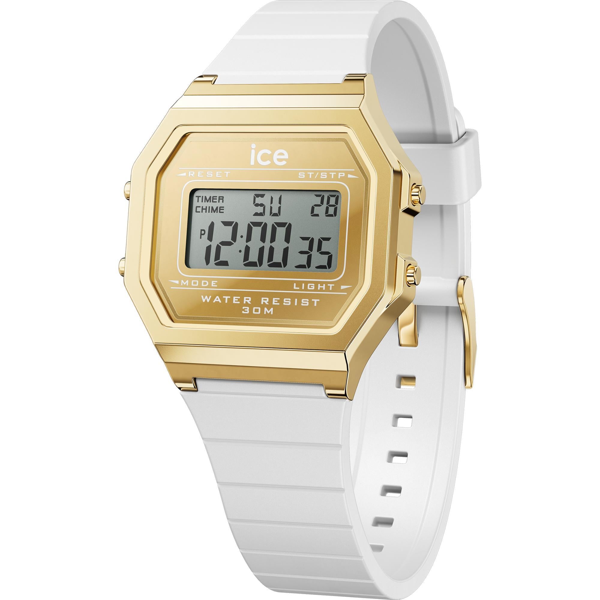 ICE Digit Retro White Digital Silicone Strap Unisex Watch 022733