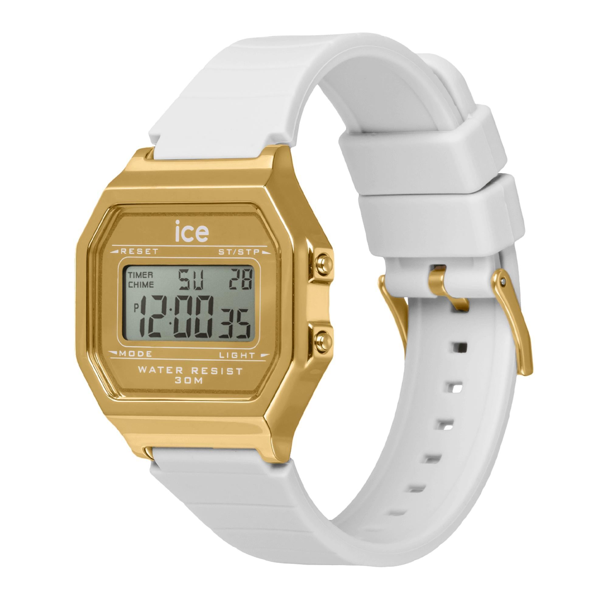 ICE Digit Retro White Digital Silicone Strap Watch 022733