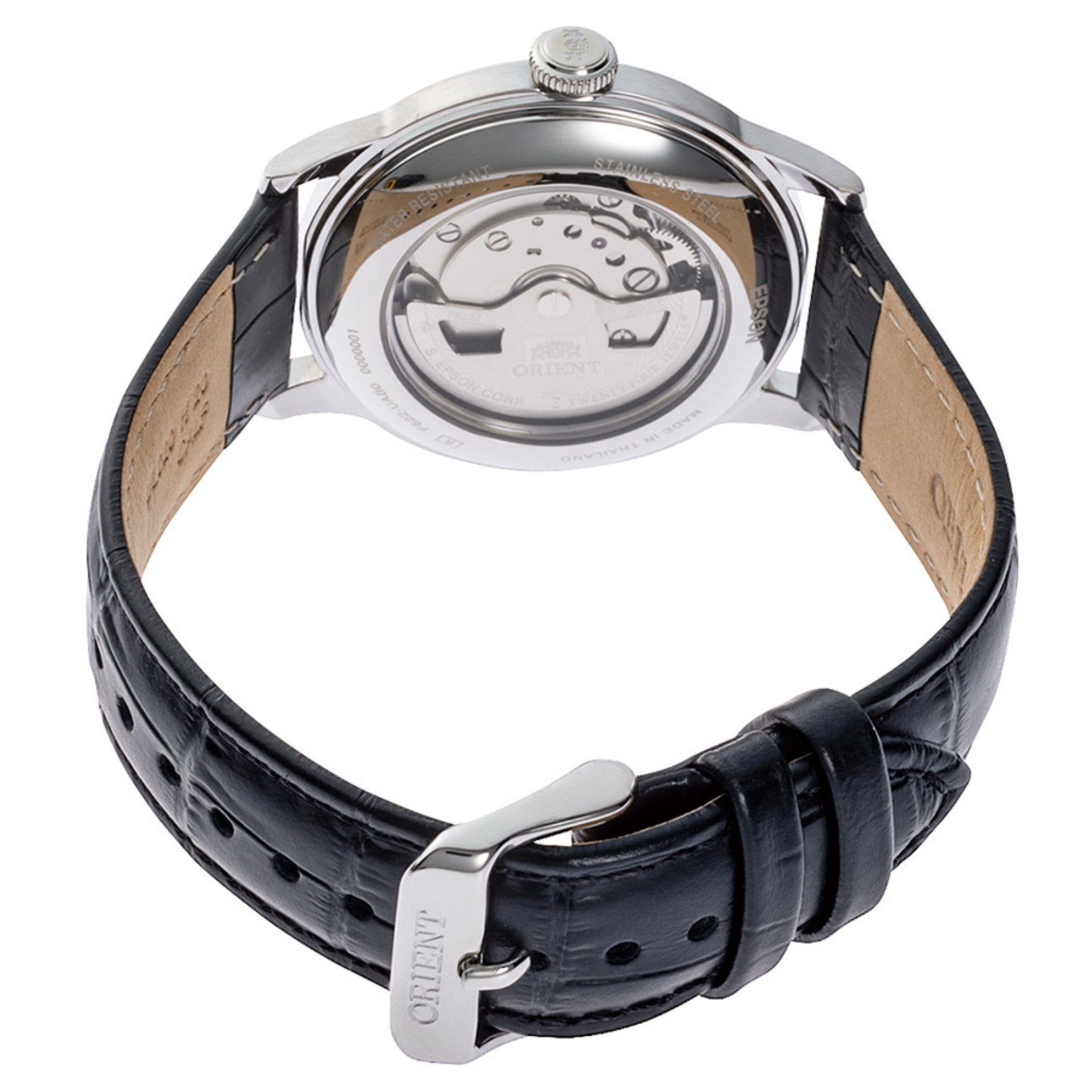 Orient Bambino 38mm Small Seconds Black Dial Leather Automatic Watch RA-AP0101B30B