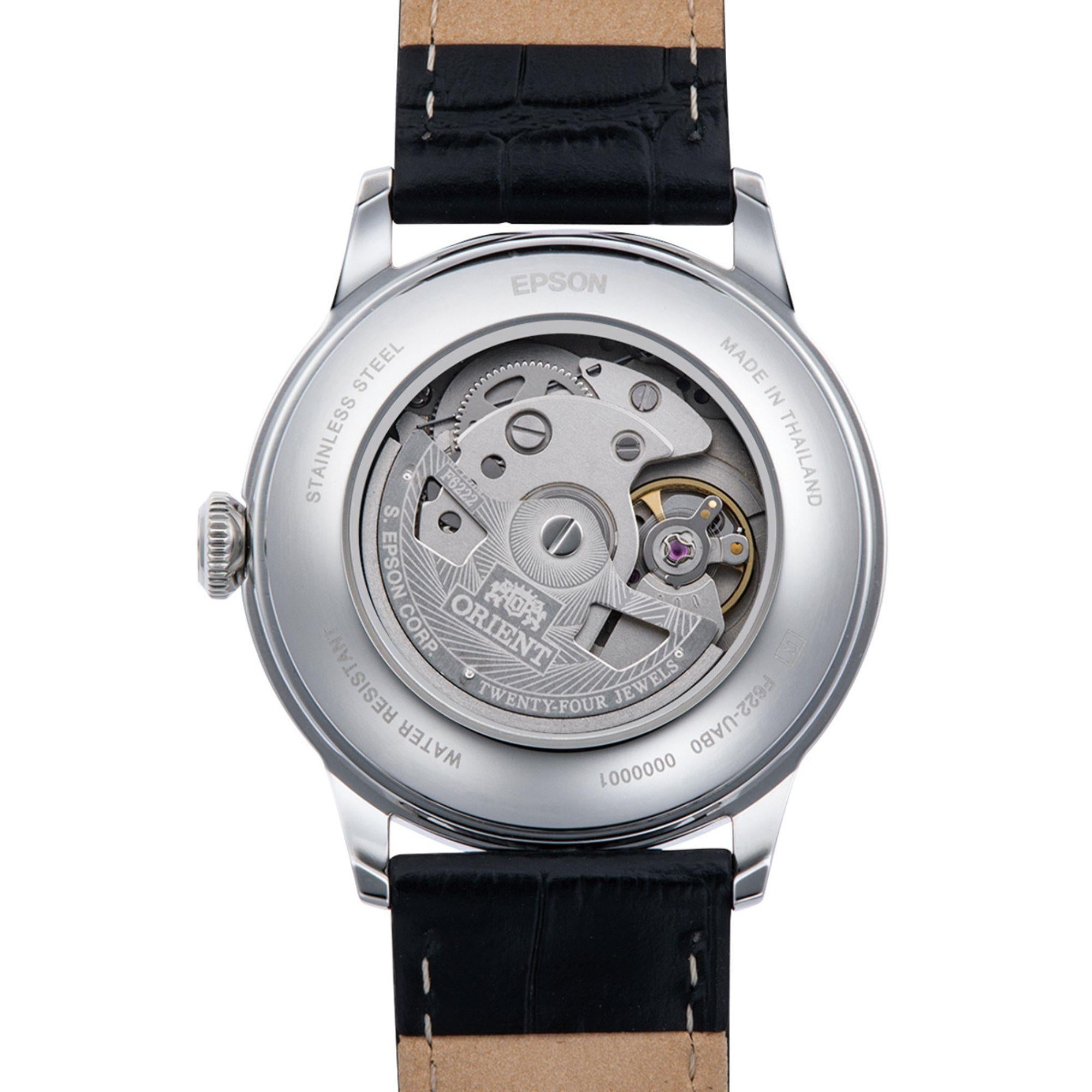 Orient Bambino 38mm Small Seconds White Dial Leather Mens Automatic Watch RA-AP0104S30B