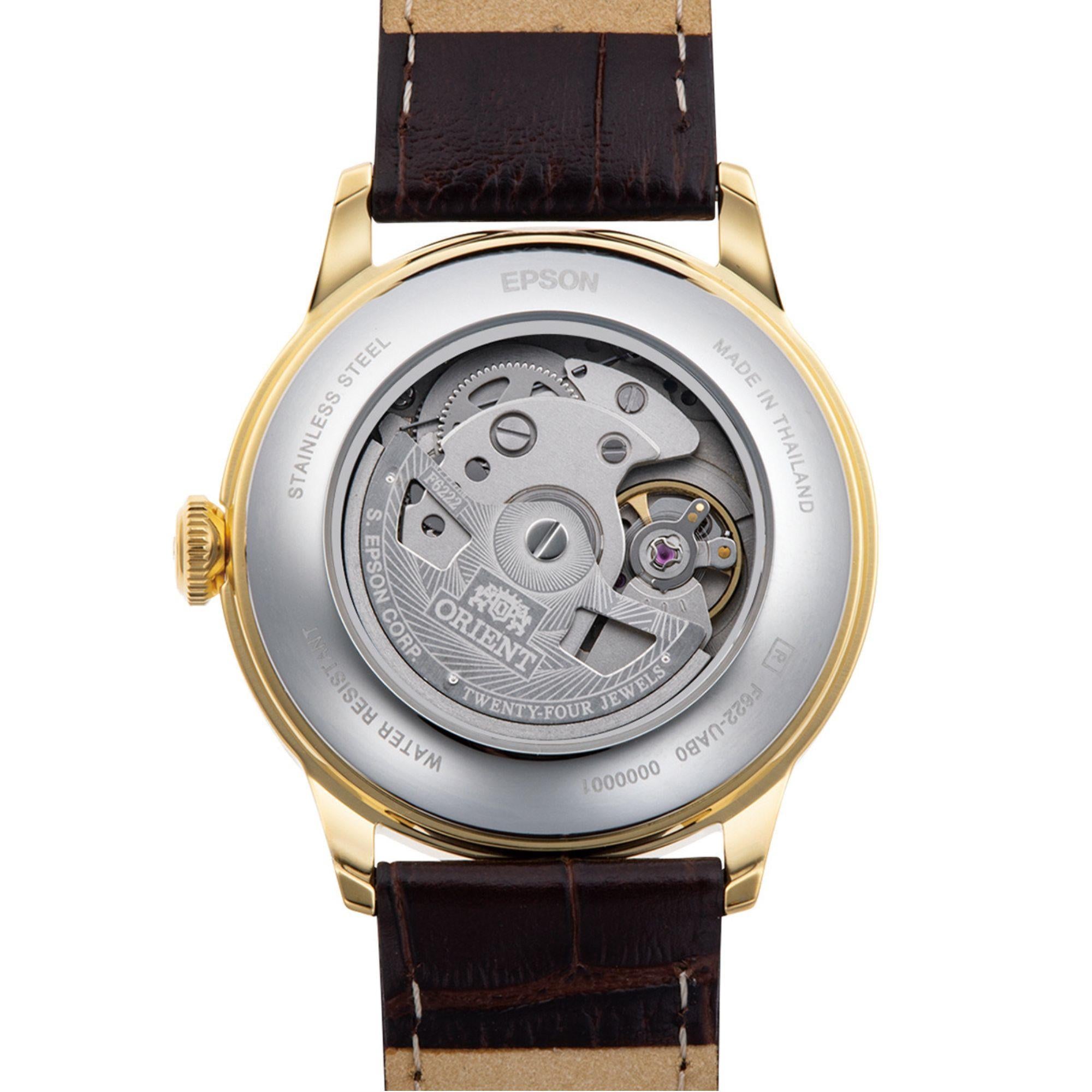 Orient Bambino 38mm Small Seconds White Dial Leather Mens Automatic Watch RA-AP0106S30B