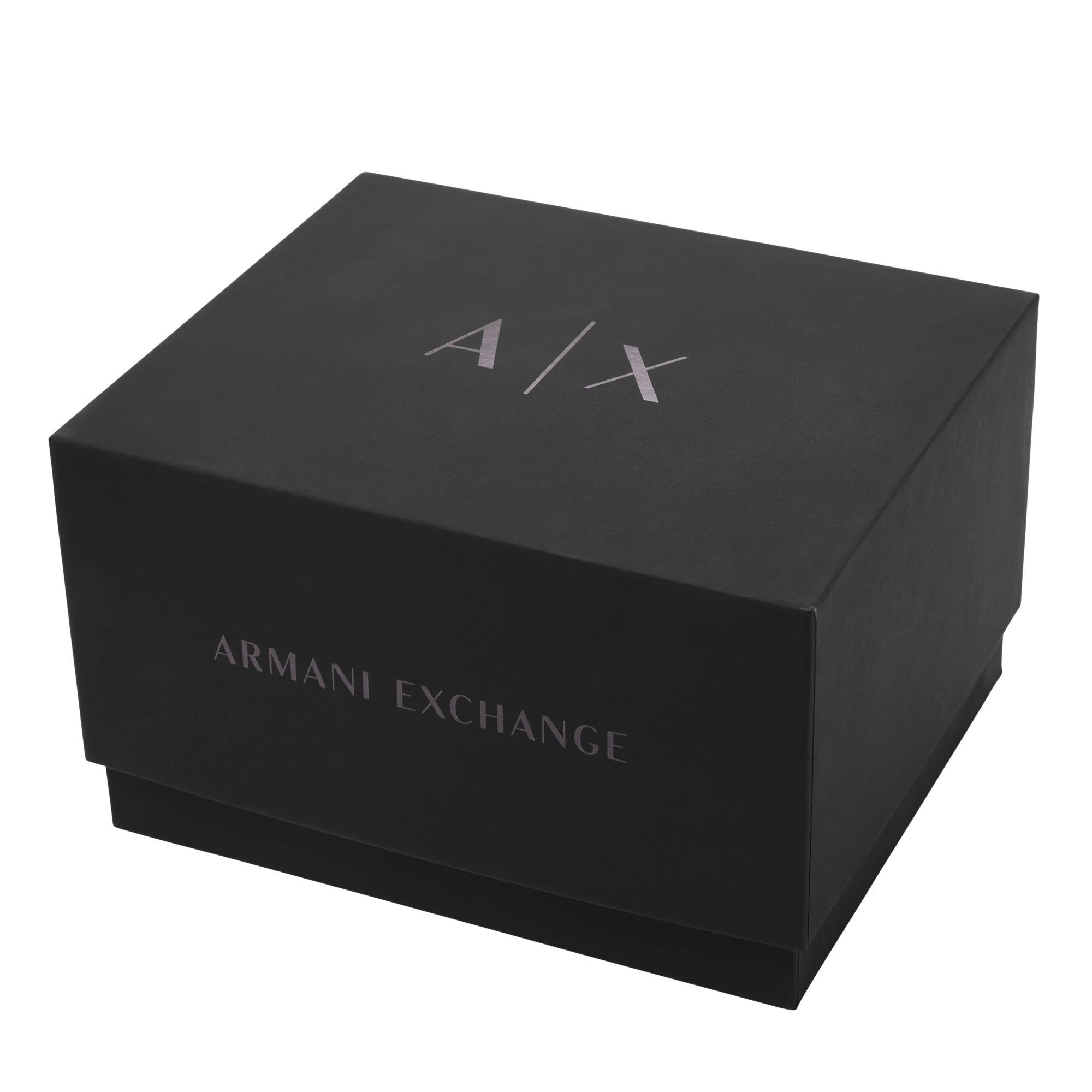 Armani Exchange Lola 36mm Silver Dial Steel Ladies Quartz Watch and Bracelet Set AX7156SET
