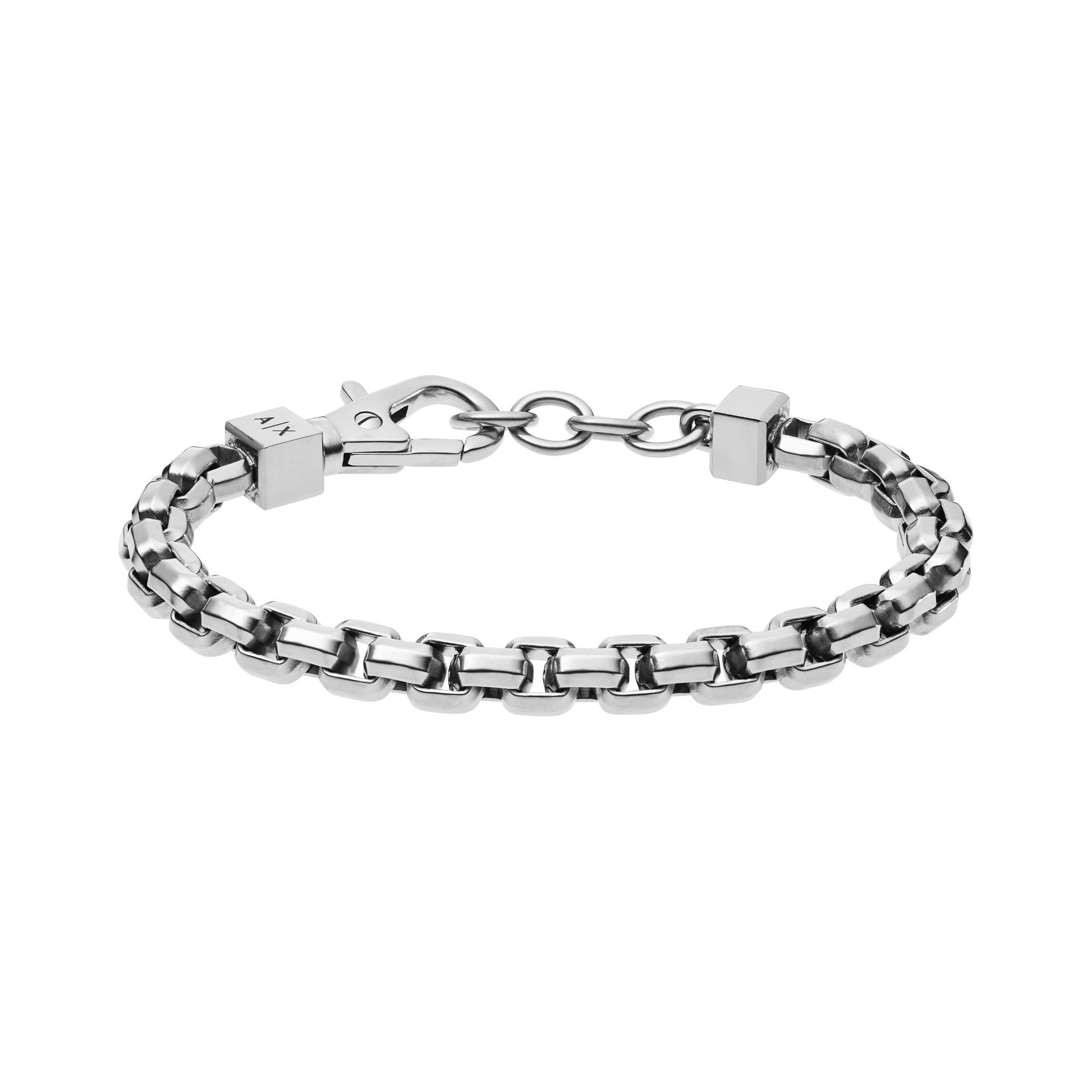 Armani Exchange Stainless Steel Chain Bracelet Men’s AXG0045040 - WatchNation
