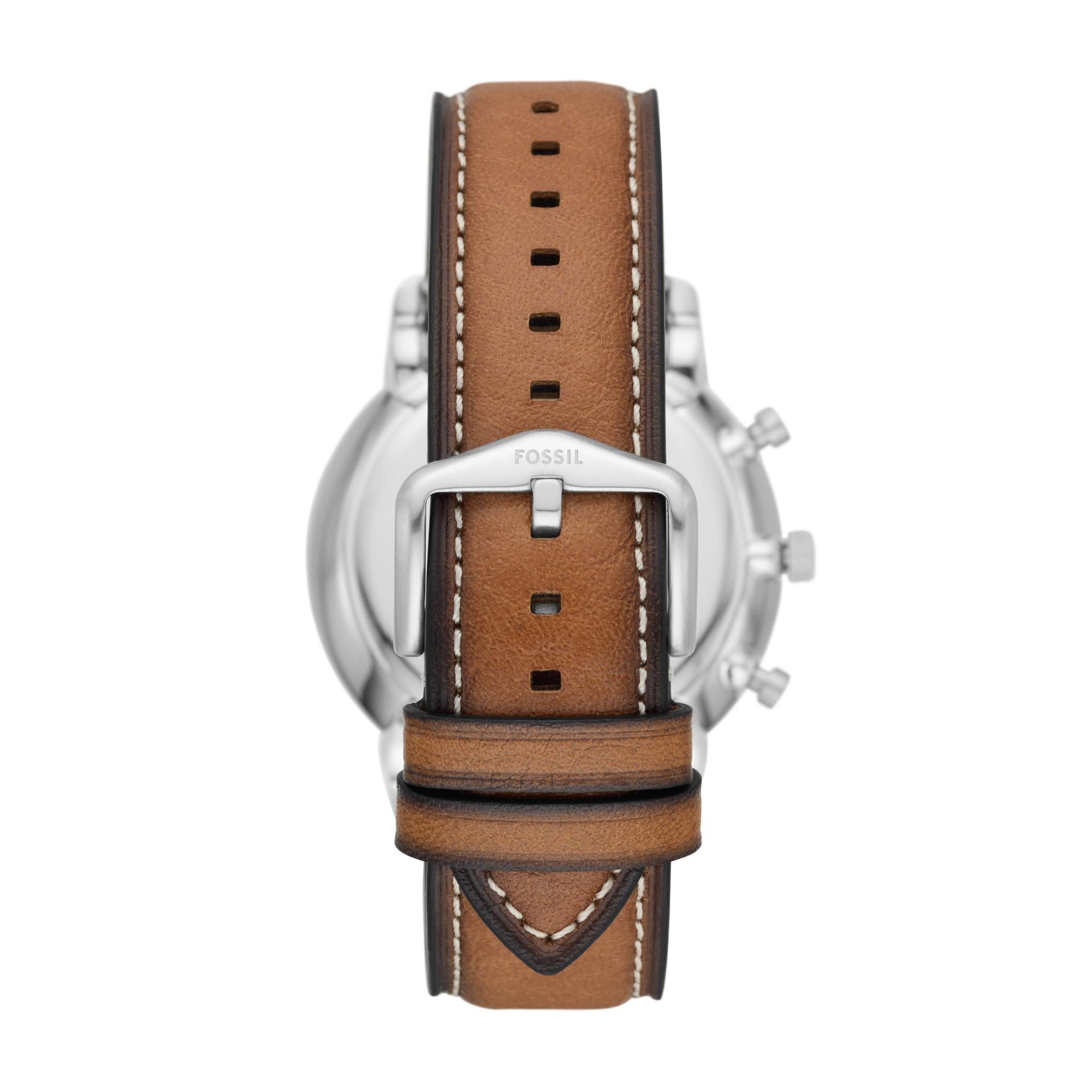 Fossil Neutra 44mm Chronograph Grün Zifferblatt Leder Herren Quarz Uhr FS5963