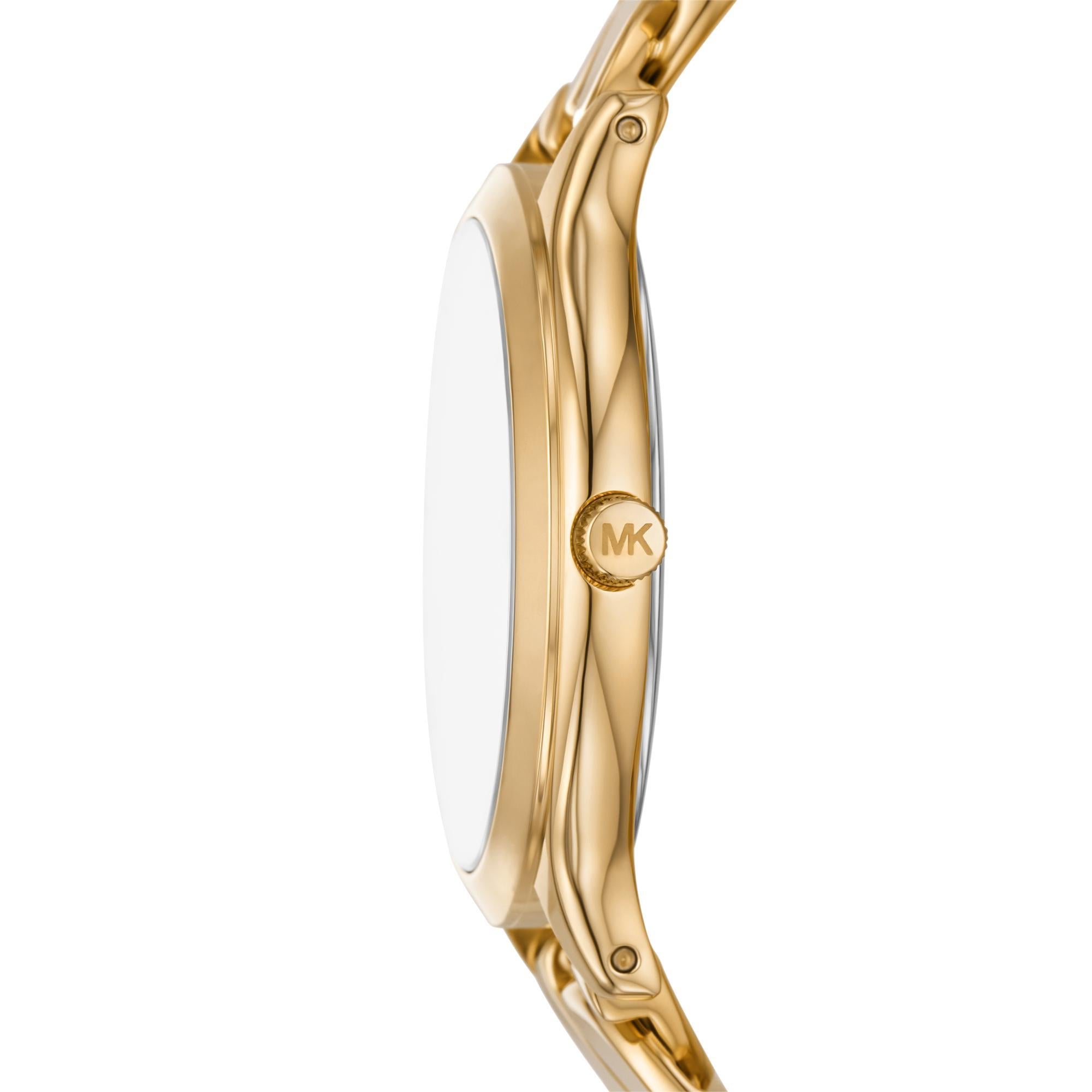 Michael Kors Runway Quartz White Dial Steel Strap Women's Watch MK7472