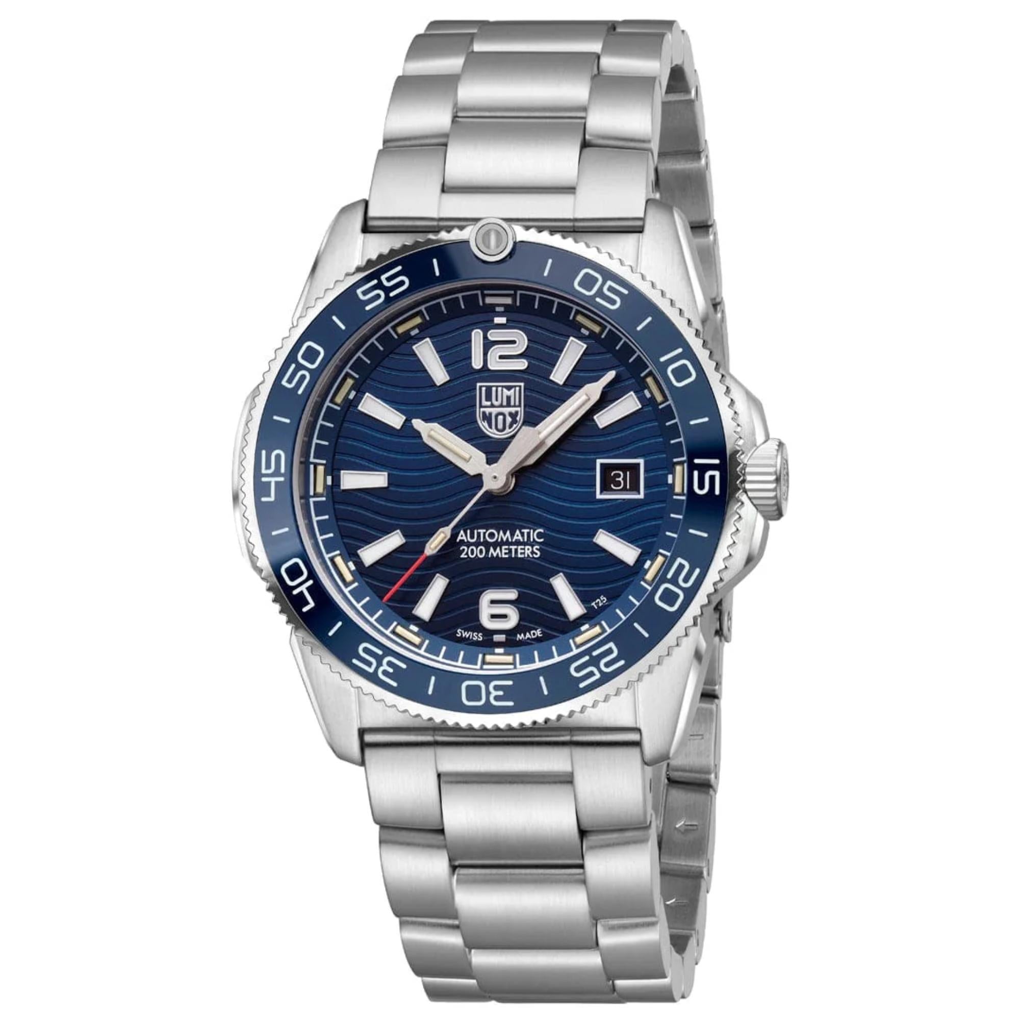 Luminox Pacific Diver Automatik-Uhr aus Edelstahl mit blauem Zifferblatt für Herren XS.3104