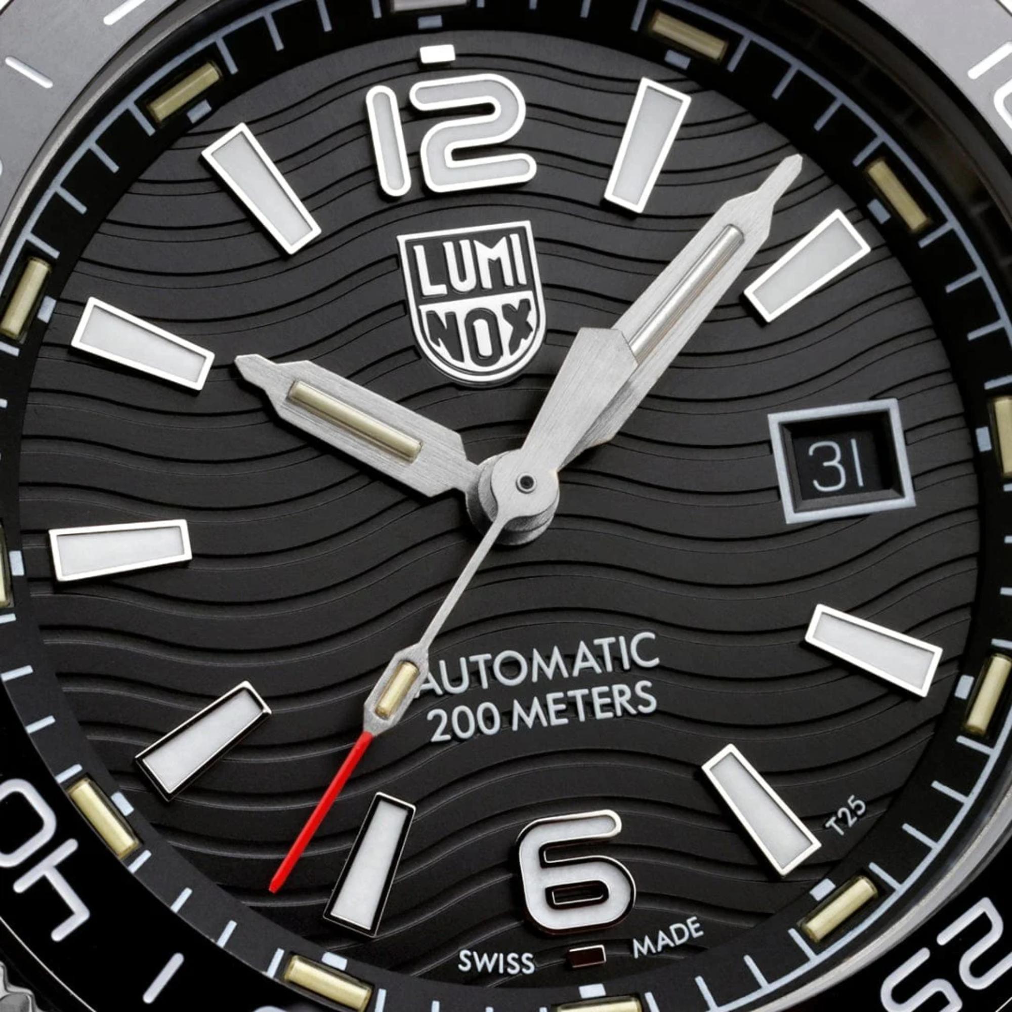Luminox Pacific Diver Automatik-Uhr mit schwarzem Zifferblatt aus Edelstahl für Herren XS.3101