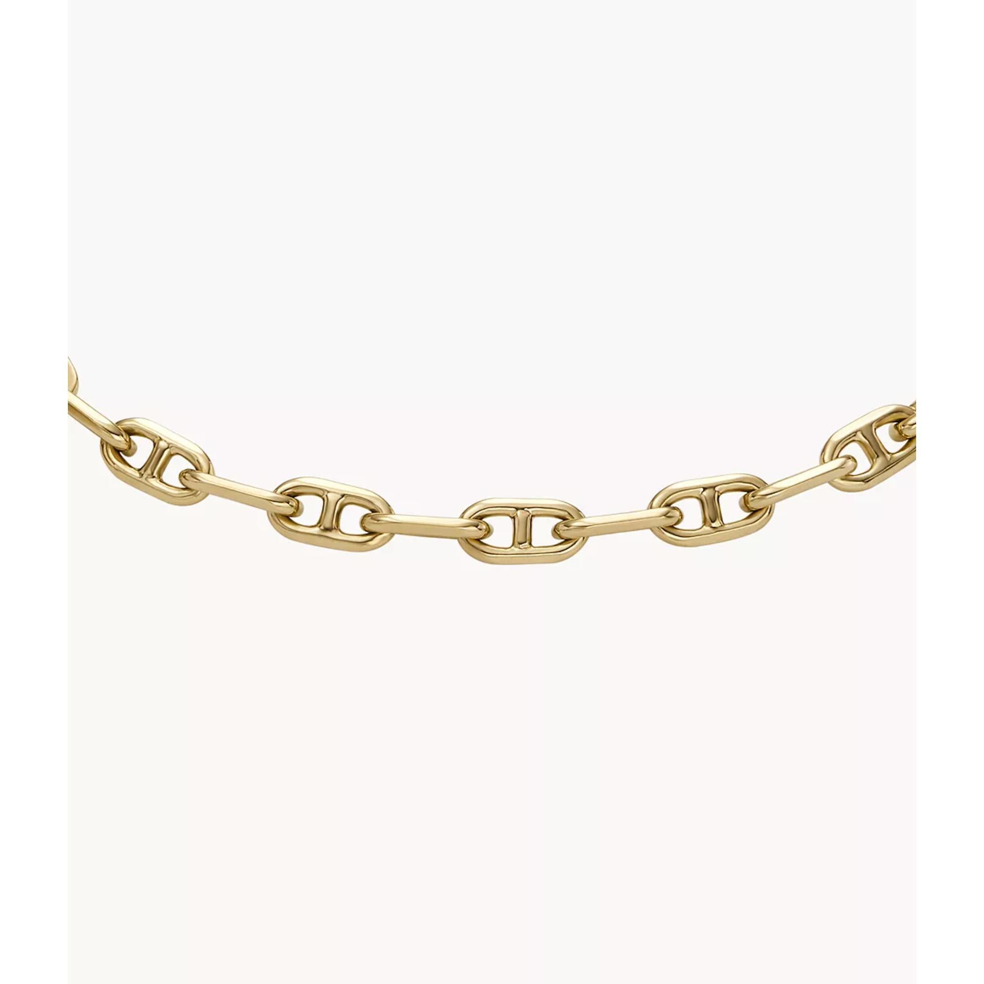 Fossil Heritage Crest Mother-of-Pearl Gold-Tone Brass Chain Ladies Bracelet JA7210710