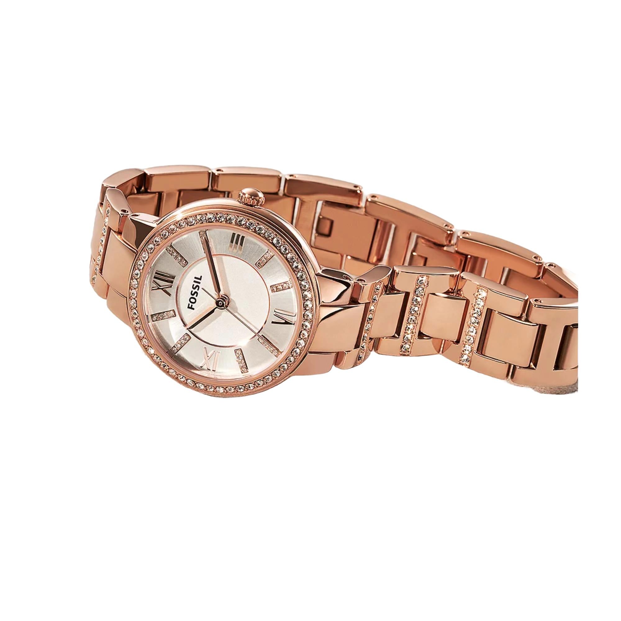 Fossil Virginia 30mm Silver Dial Steel Ladies Quartz Watch ES3284