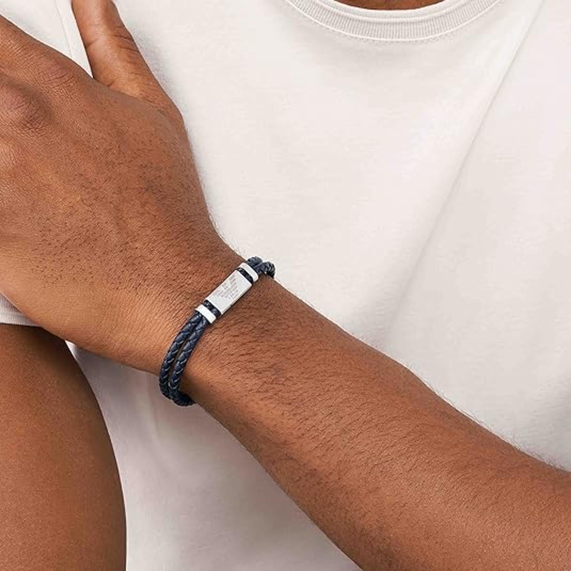Emporio Armani Stainless Steel ID Bracelet with Engraved Logo EGS2995040