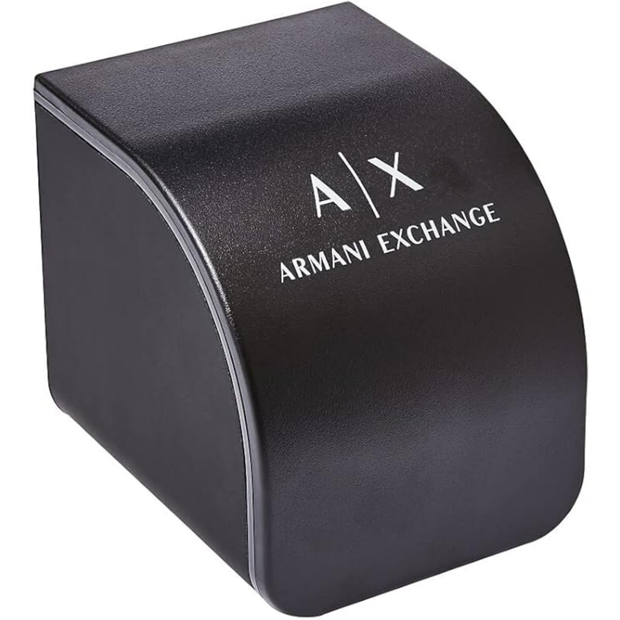 Armani Exchange Hampton 46mm Blue Dial Leather Mens Quartz Watch AX2133
