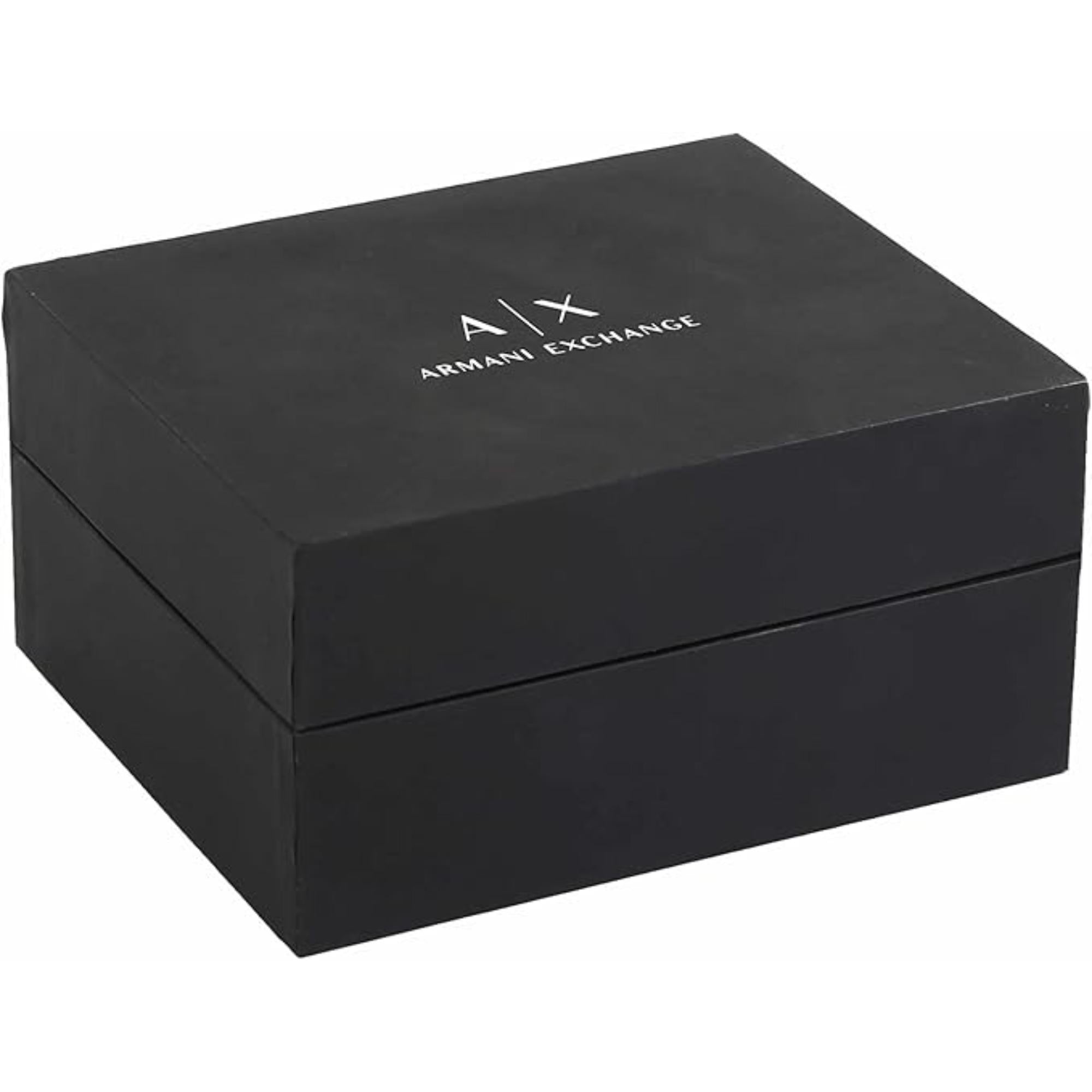 Armani Exchange Hampton 46mm Chronograph Black Dial Steel Mens Quartz Watch AX2137