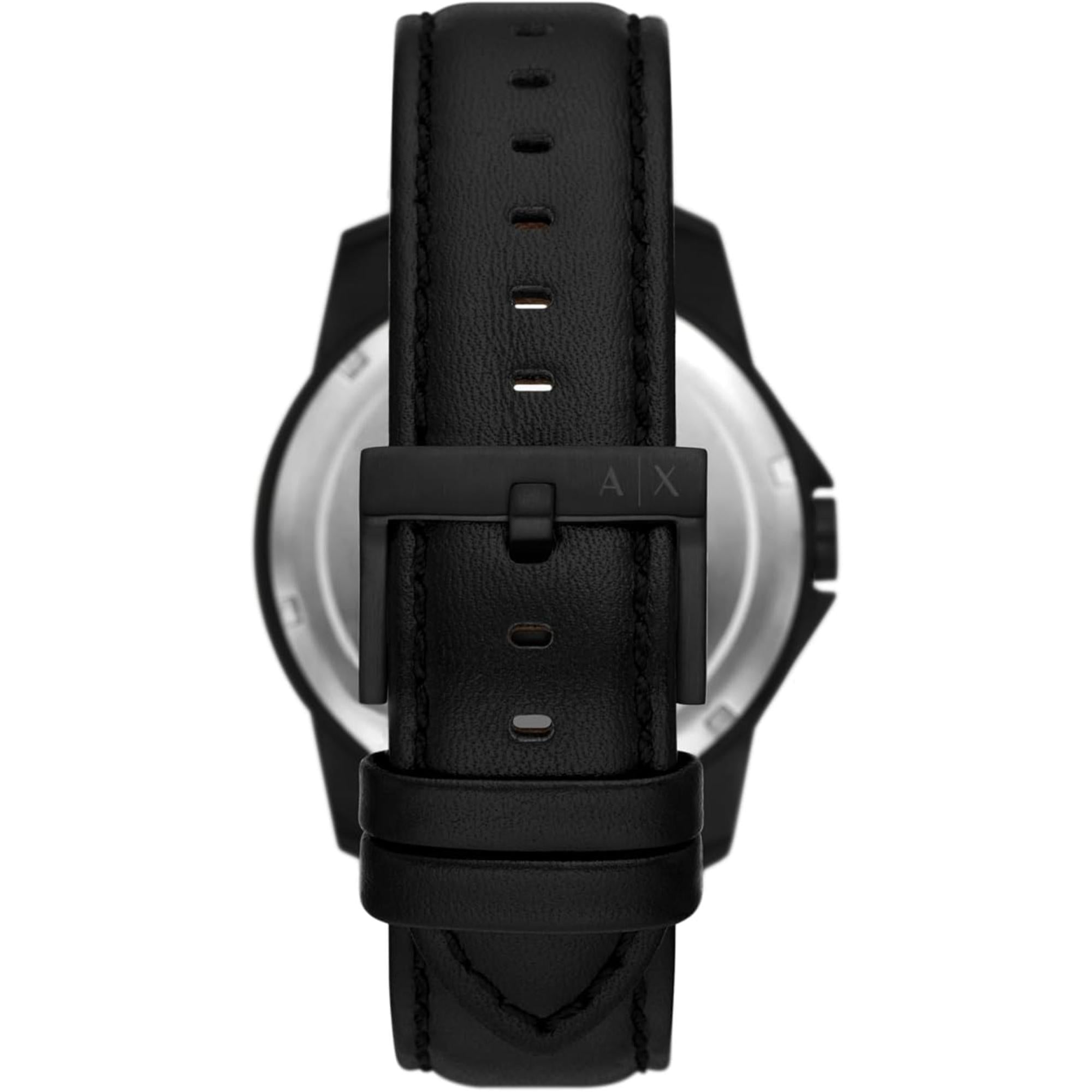 Armani Exchange Banks 44mm Black Dial Steel Mens Quartz Watch AX7147SET