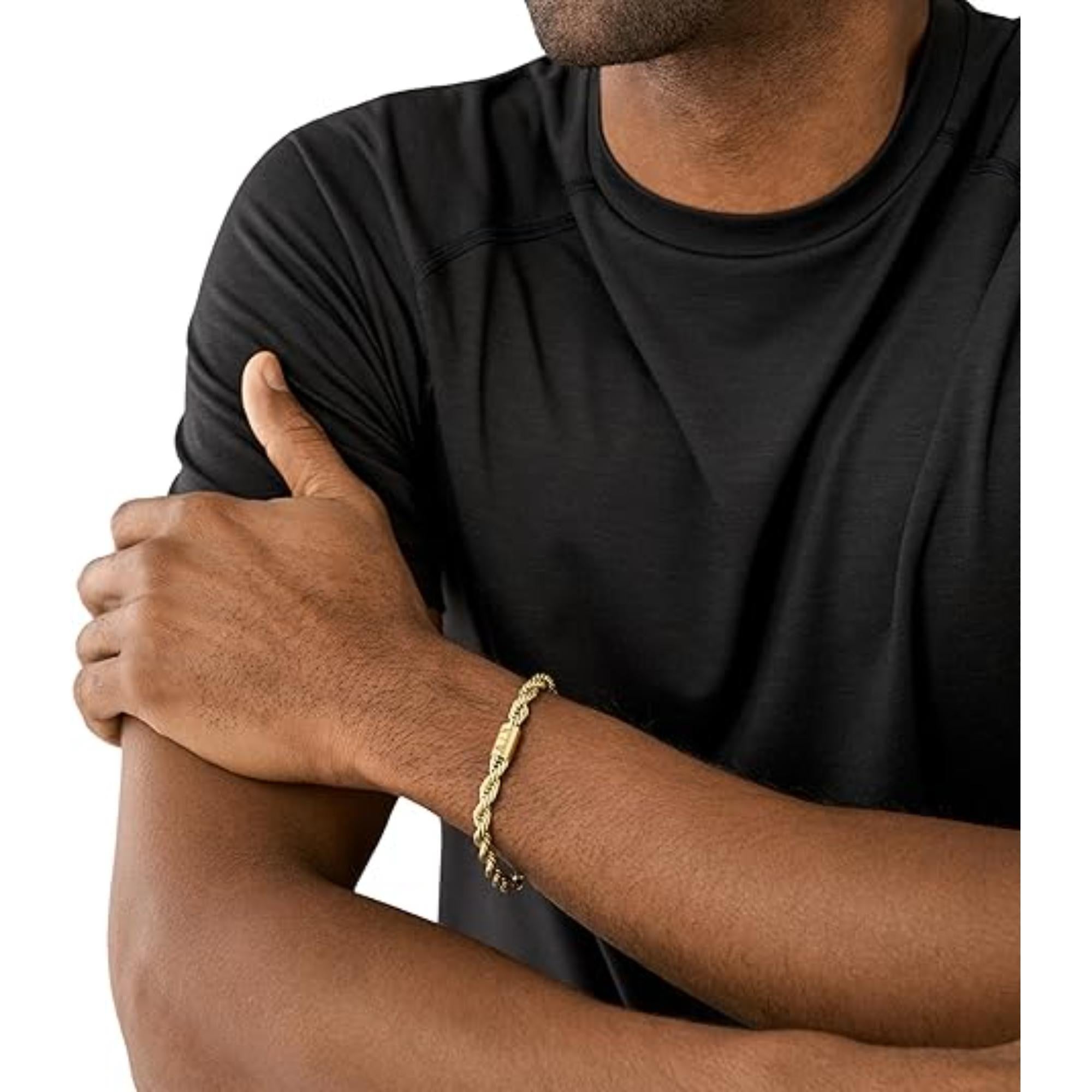 Armani Exchange Goldfarbene Edelstahl Kettenarmband AXG0124710
