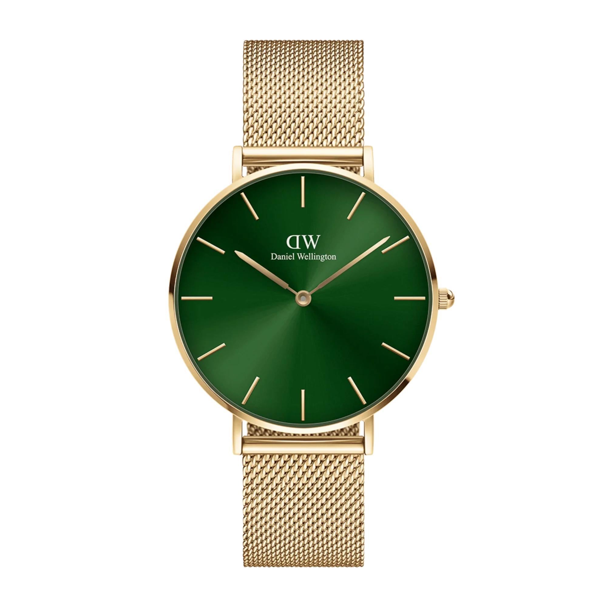 Daniel Wellington Petite 36mm Green Dial Steel Ladies Quartz Watch DW00100481