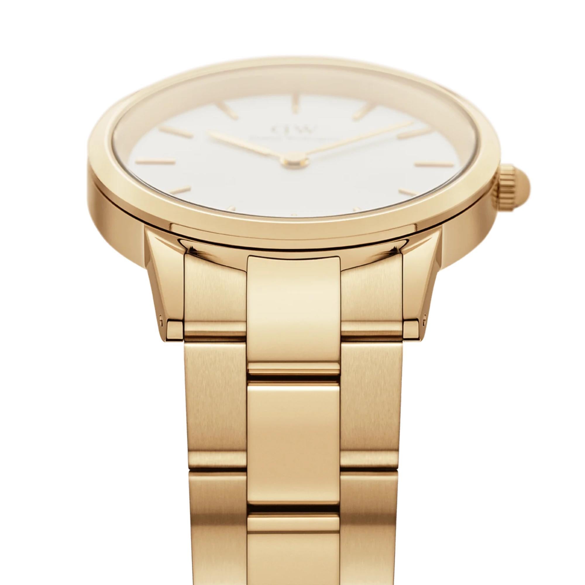 Daniel Wellington Iconic 32mm White Dial Steel Ladies Quartz Watch DW00100565