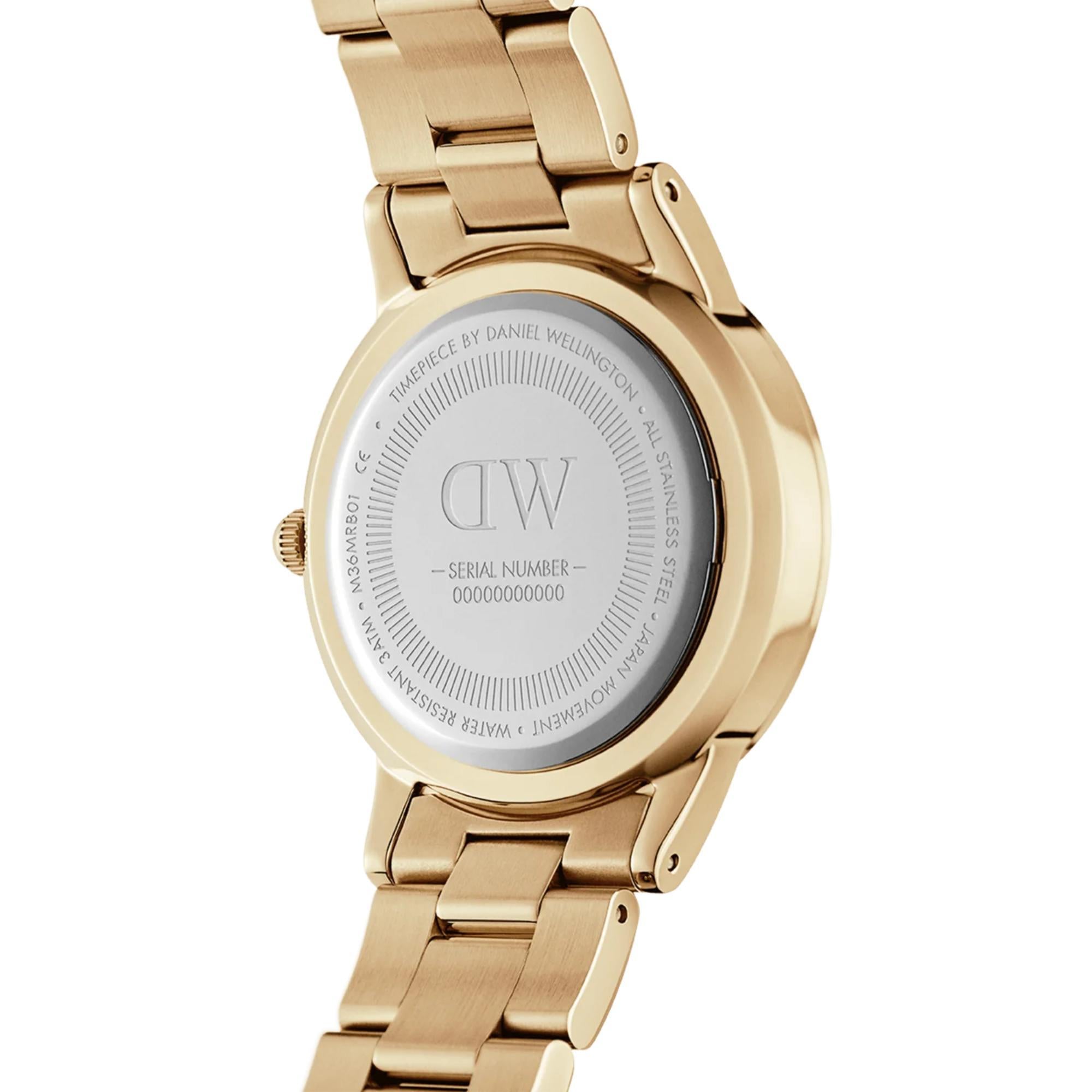 Daniel Wellington Iconic 32mm White Dial Steel Ladies Quartz Watch DW00100565