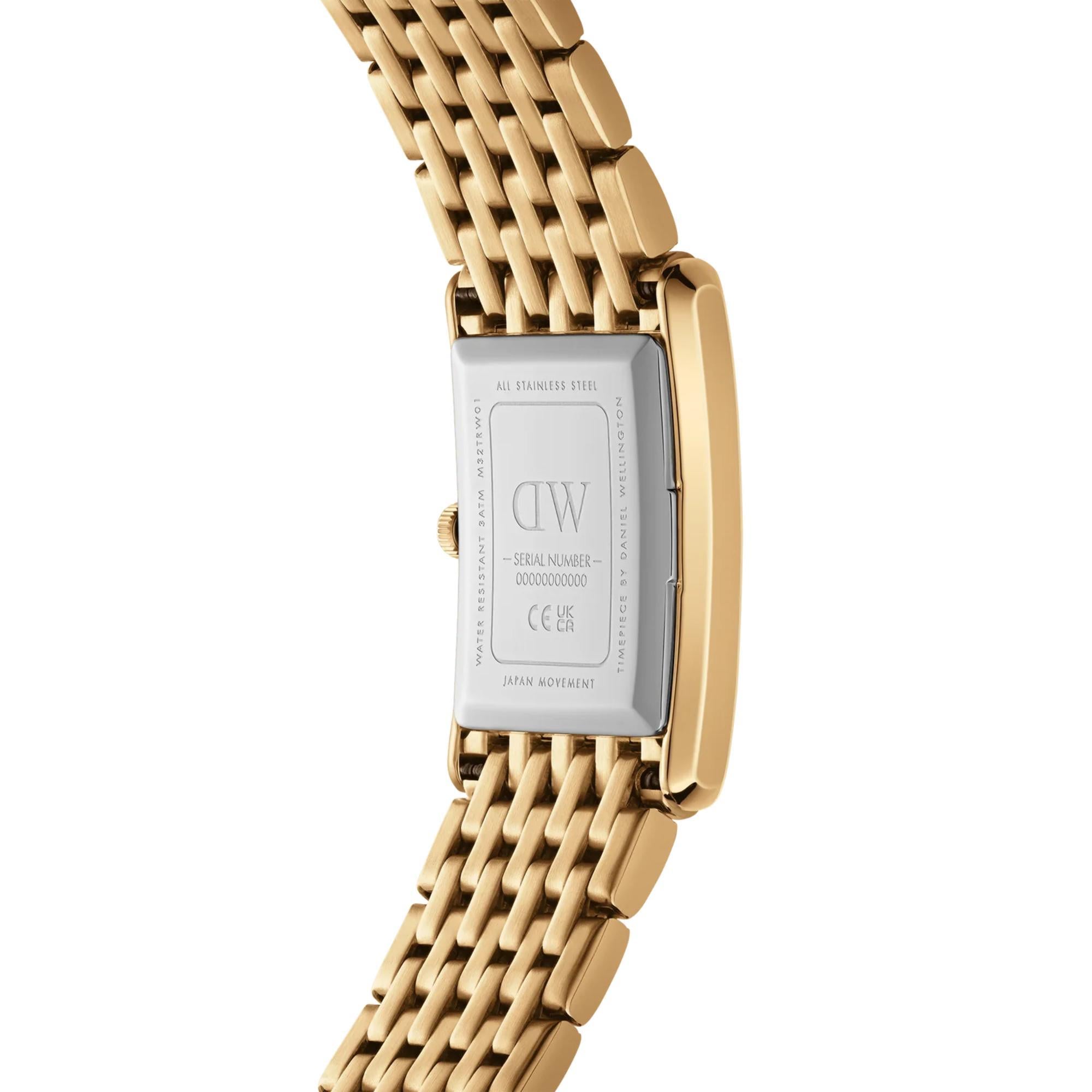 Daniel Wellington Bound 22mm White Dial Steel Ladies Quartz Watch DW00100705