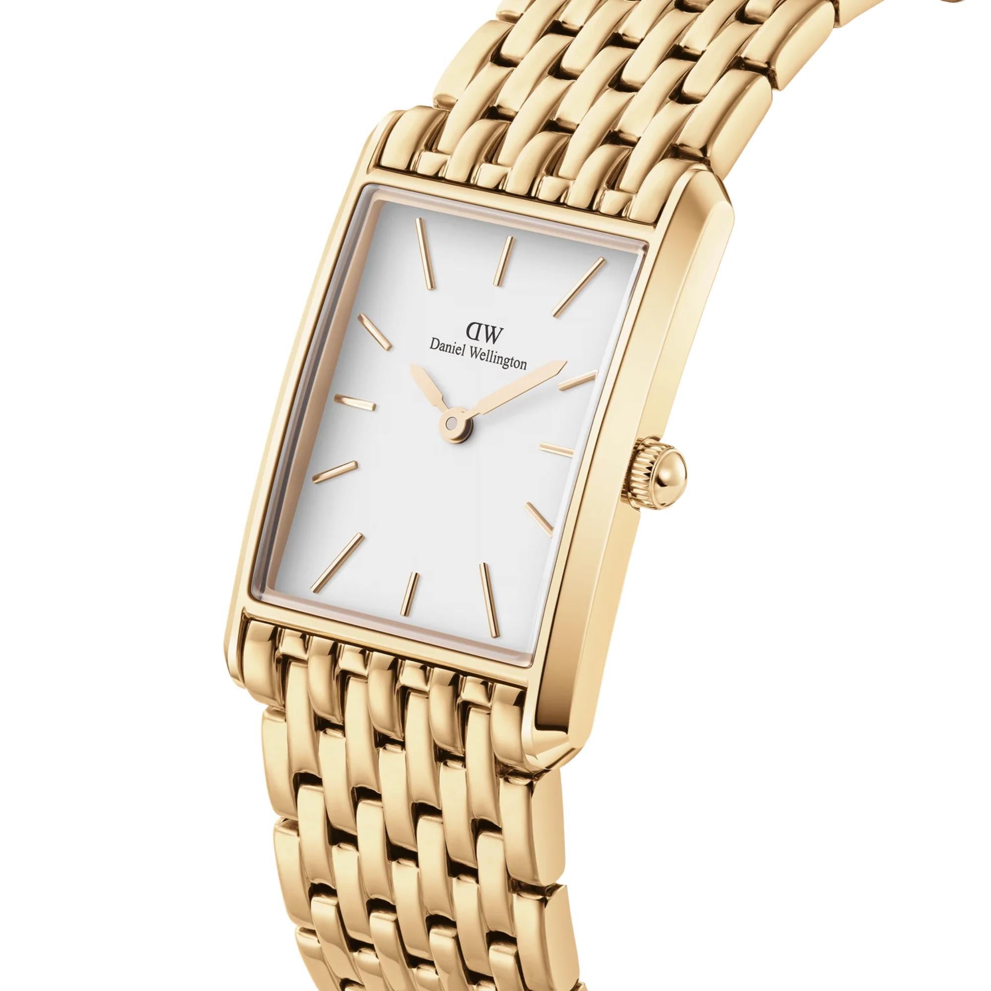 Daniel Wellington Bound 22mm White Dial Steel Ladies Quartz Watch DW00100705