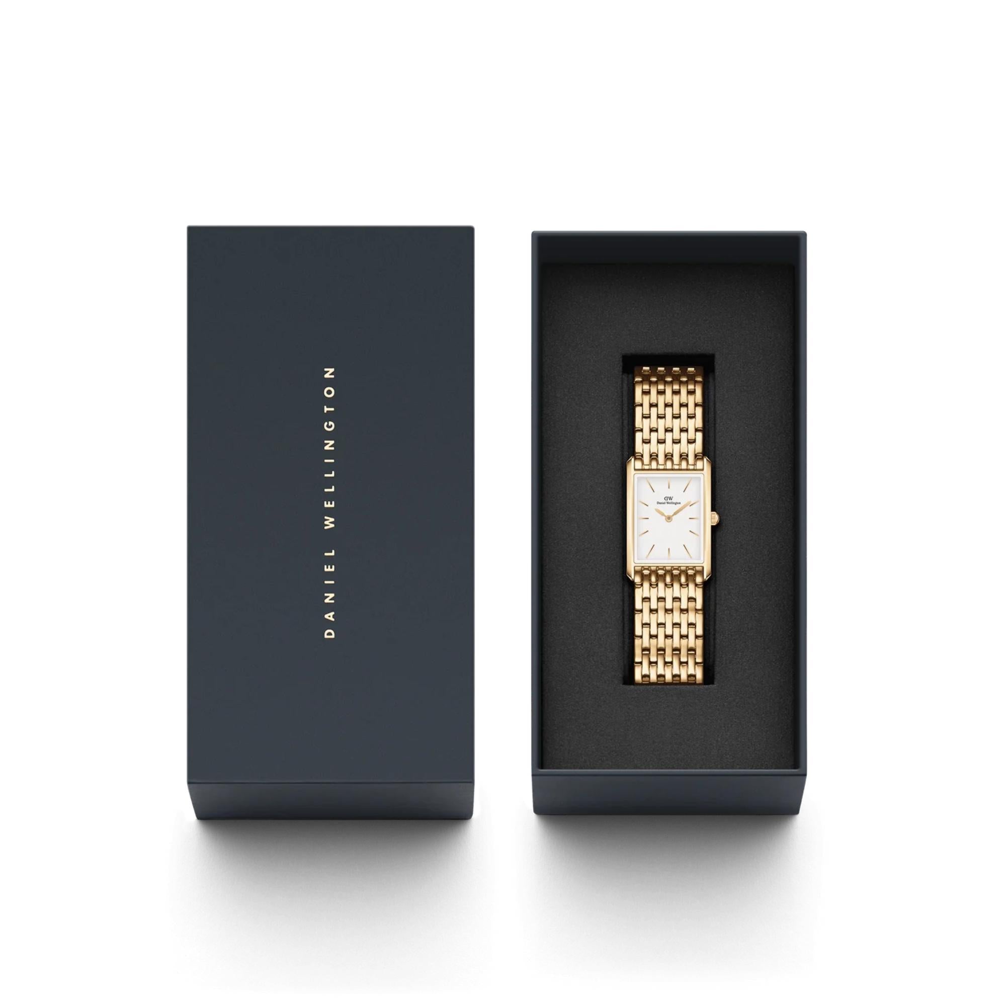 Daniel Wellington Bound 22mm White Dial Steel Ladies Quartz Watch DW00100705