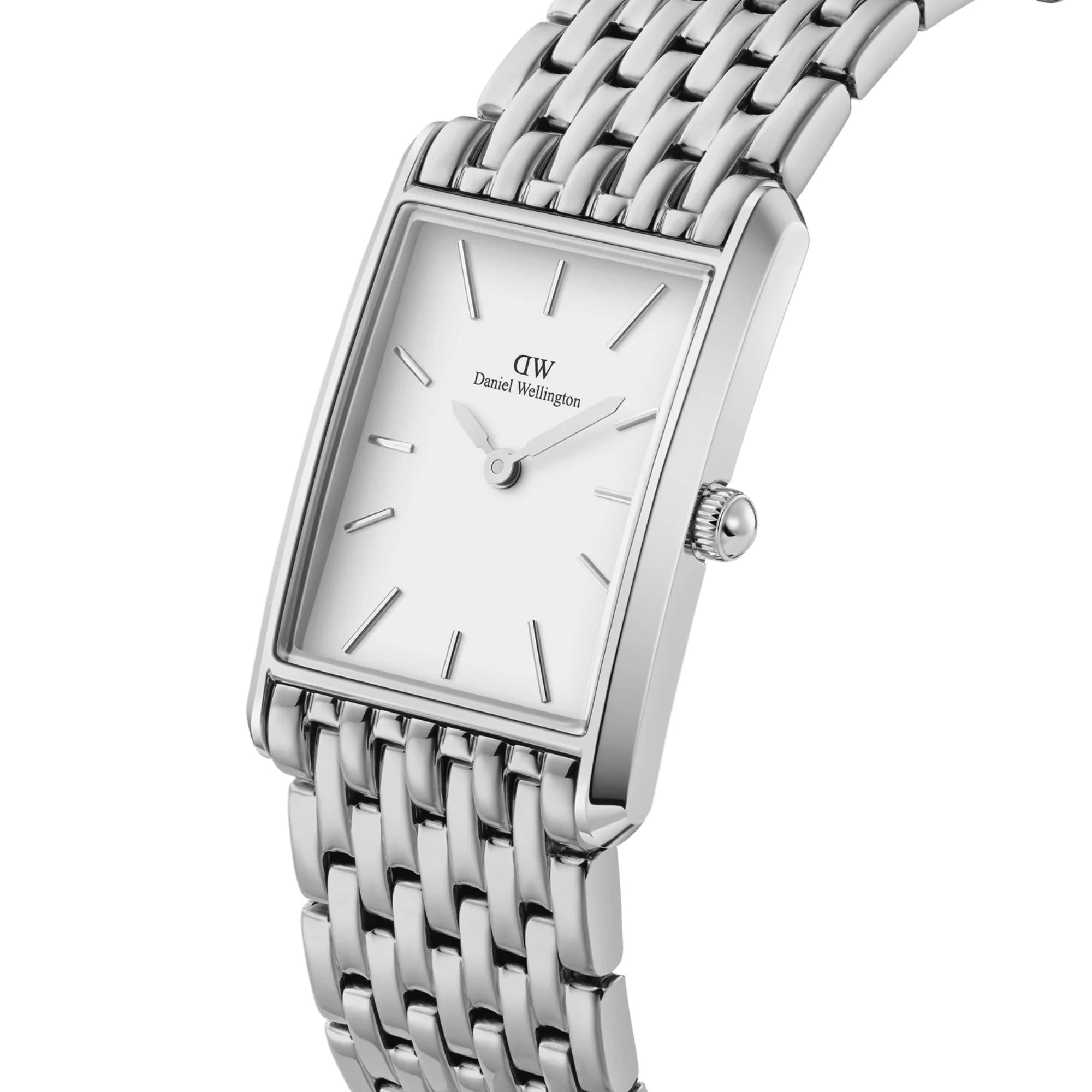Daniel Wellington Bound 22mm White Dial Steel Ladies Quartz Watch DW00100706
