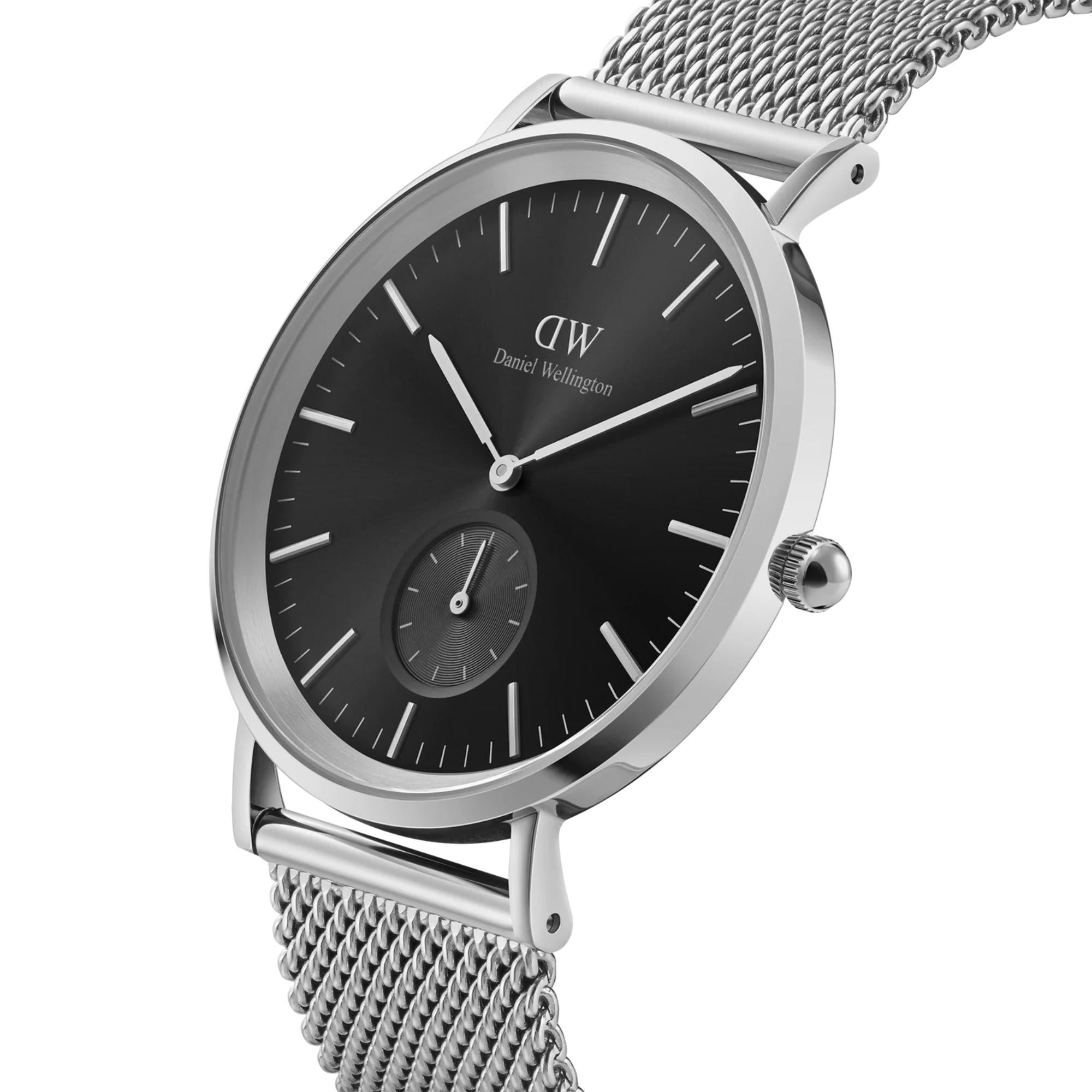 Daniel Wellington Classic 40mm Small Seconds Black Dial Steel Mens Quartz Watch DW00100711