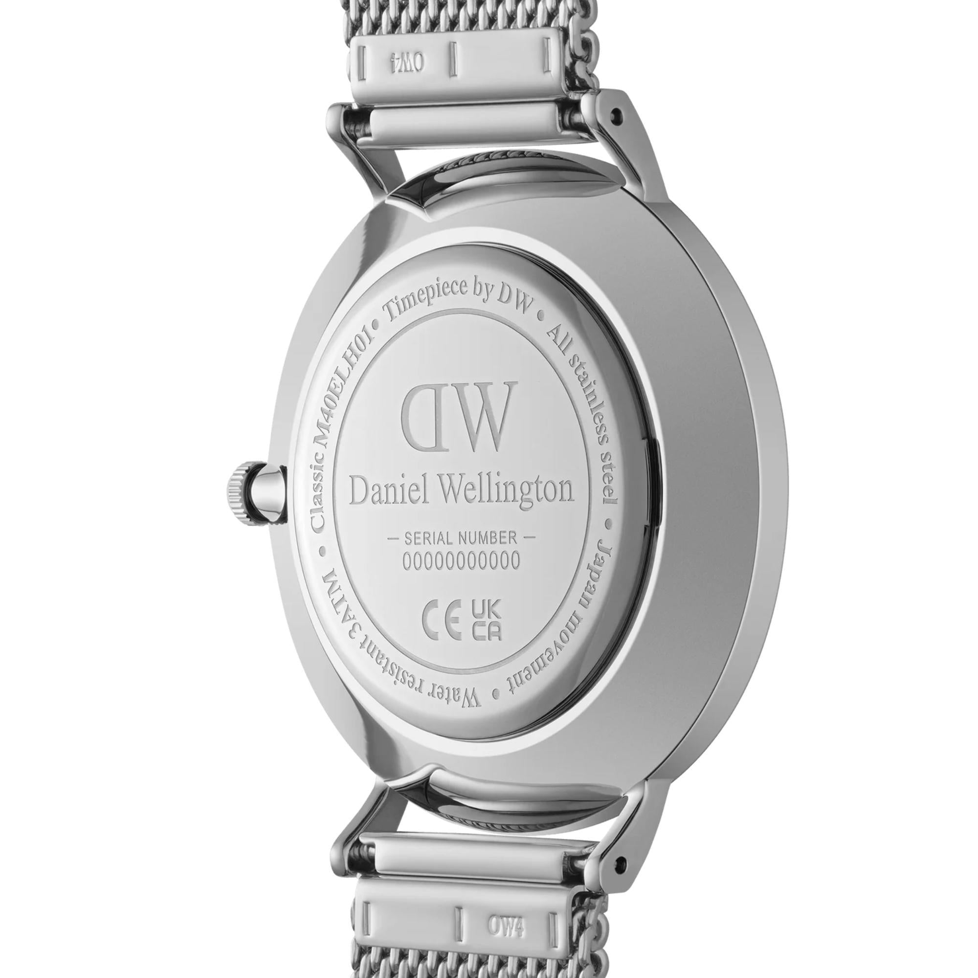 Daniel Wellington Classic 40mm Small Seconds Black Dial Steel Mens Quartz Watch DW00100711