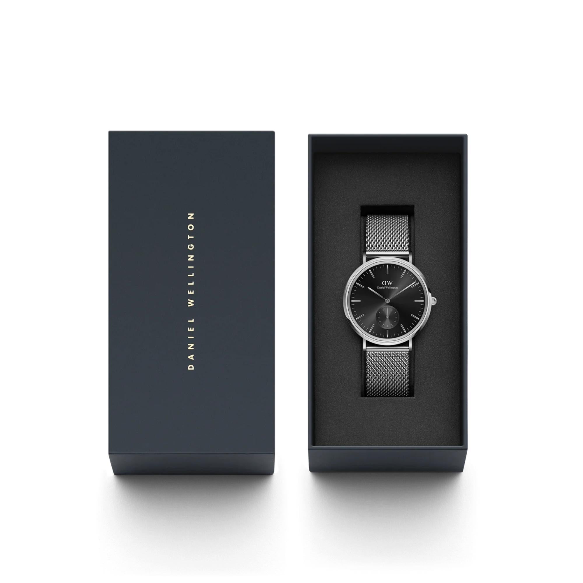 Daniel Wellington Classic 40mm Small Seconds Black Dial Steel Mens Quartz Watch DW00100711