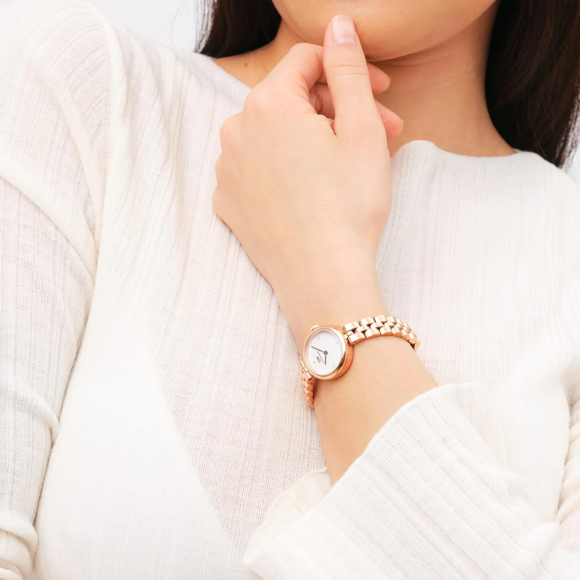 Daniel Wellington Elan 22mm White Dial Steel Ladies Quartz Watch DW00100717