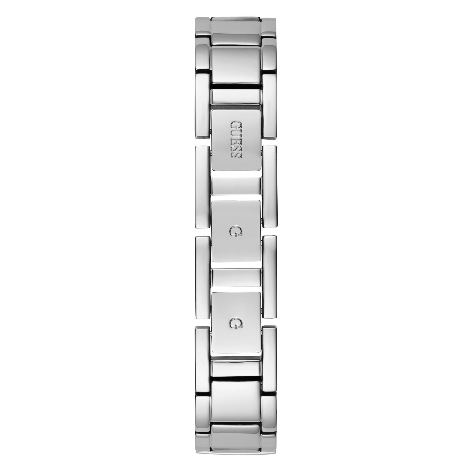 GUESS Treasure Silver-Tone Bangle Analog Silver Dial Steel Strap Women's Watch GW0476L1