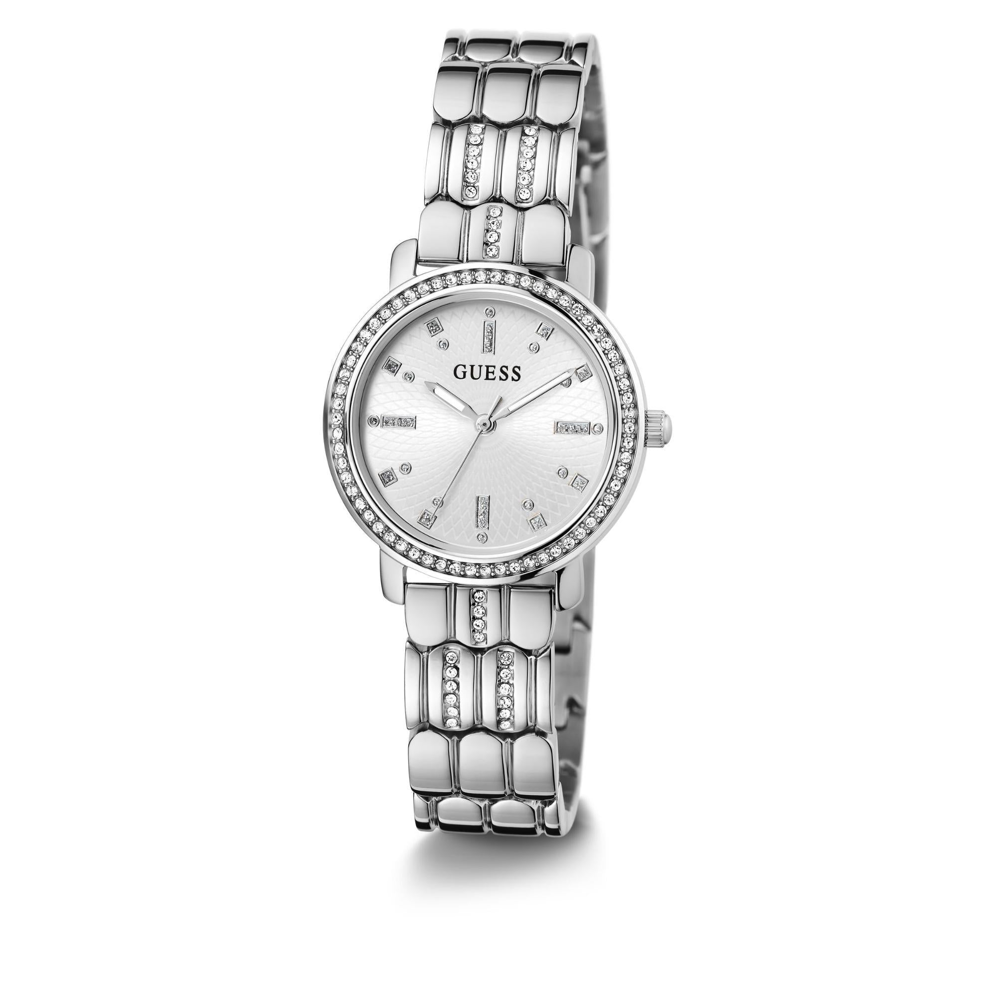 Guess Hayley Silver Dial with Elegant Crystal Accents Ladies Watch GW0612L1