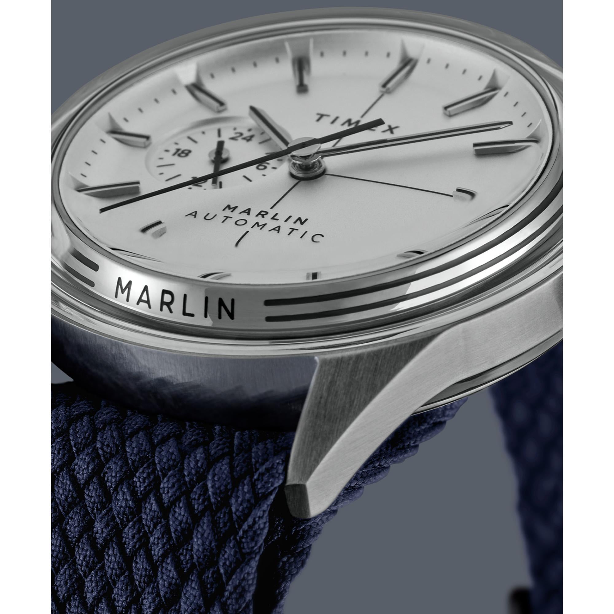 Timex Marlin 38mm White Dial Fabric Mens Automatic Watch TW2V72300