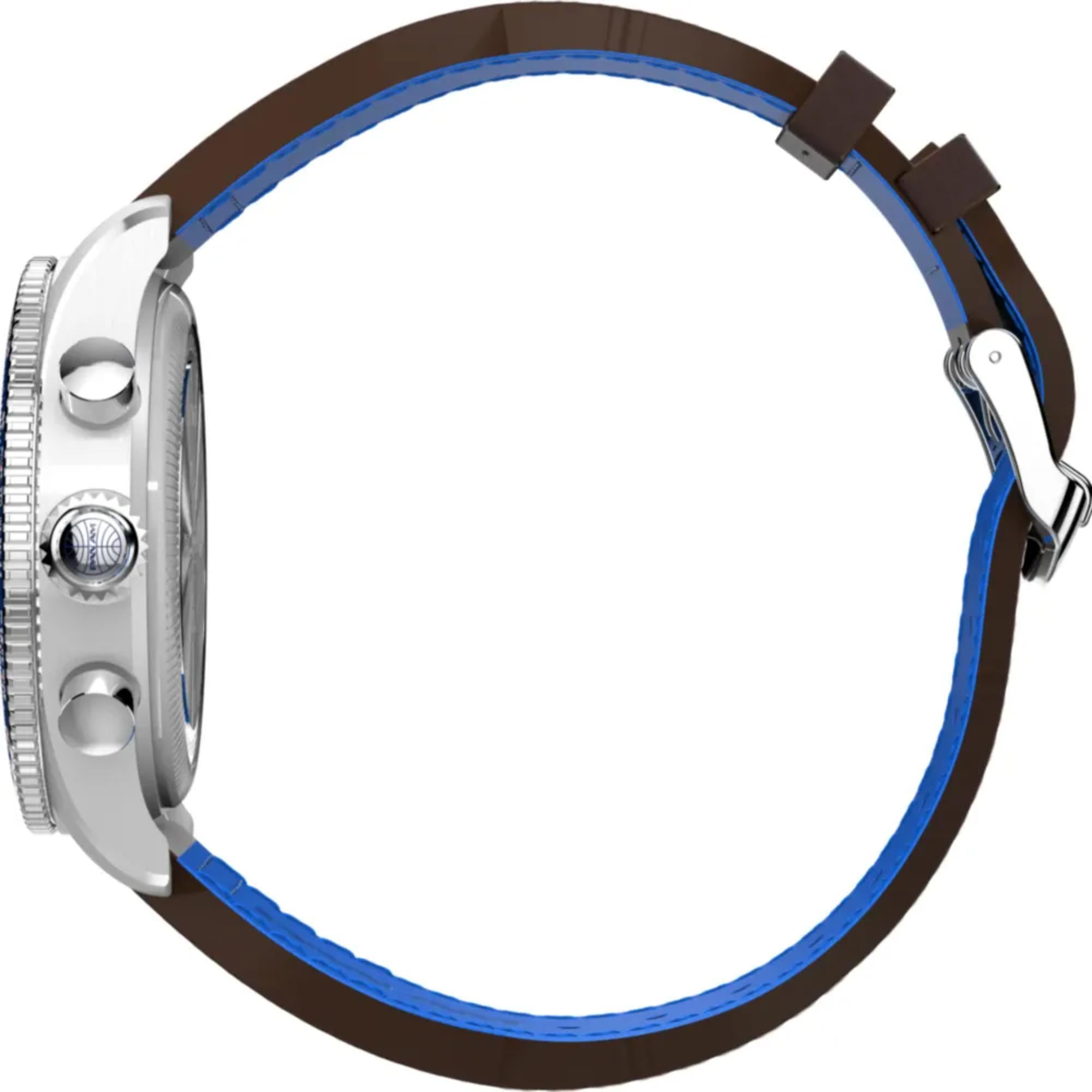 Timex Flyback 43mm Chronograph Blaues Zifferblatt Herren Quarz Uhr TW2W97200
