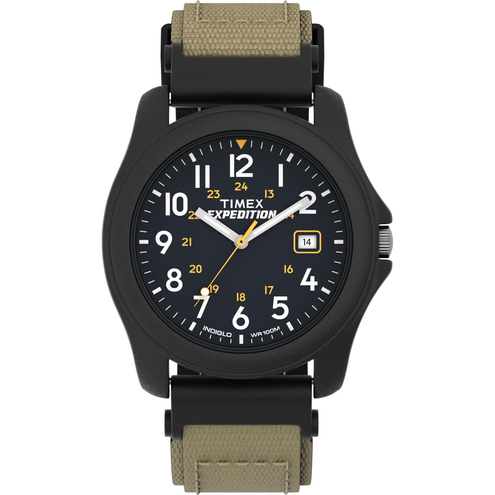 Timex Expedition 39mm Black Dial Fabric Mens Quartz Watch T42571