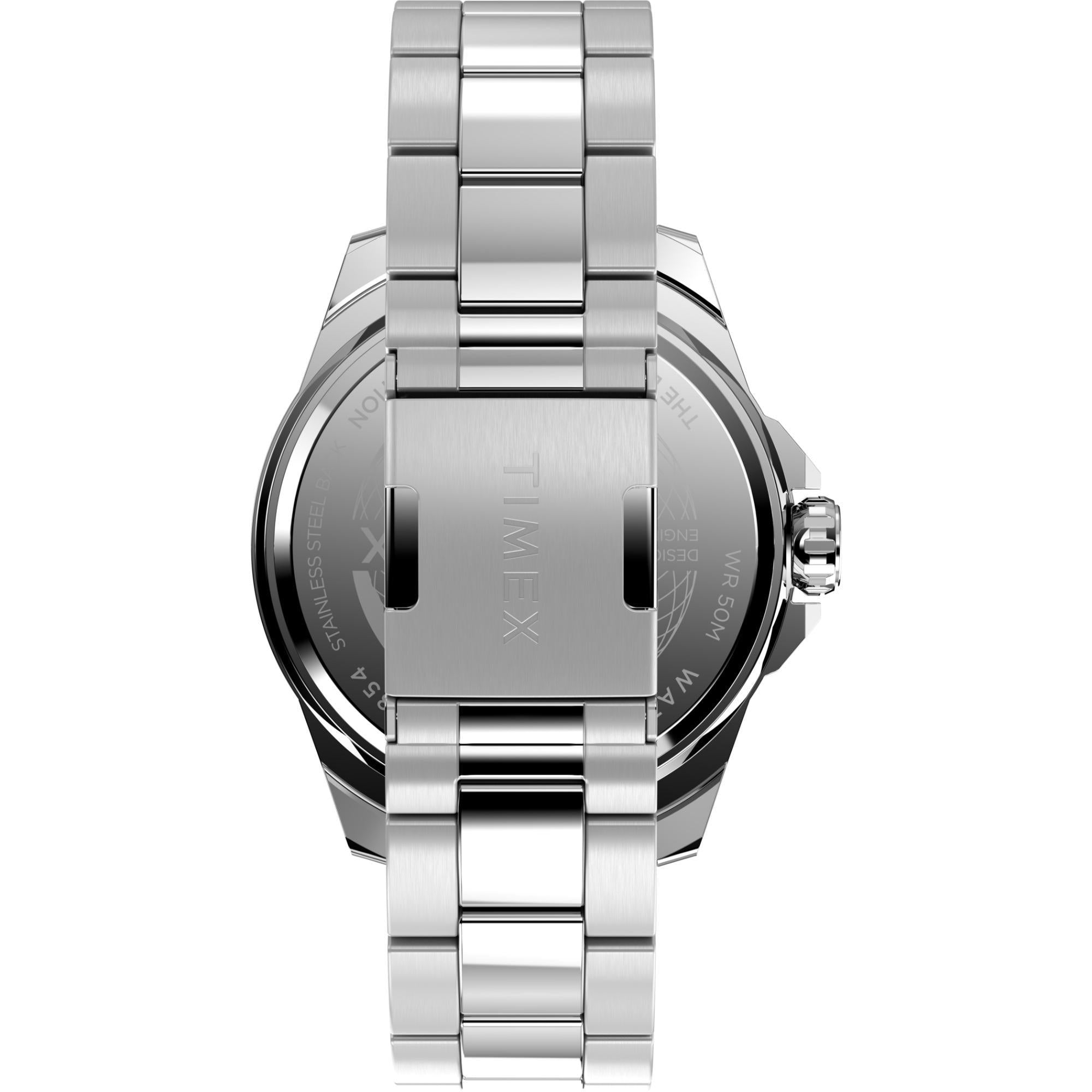 Timex Essex 44mm Grünes Zifferblatt Stahl Herren Quarz Uhr TW2W13900
