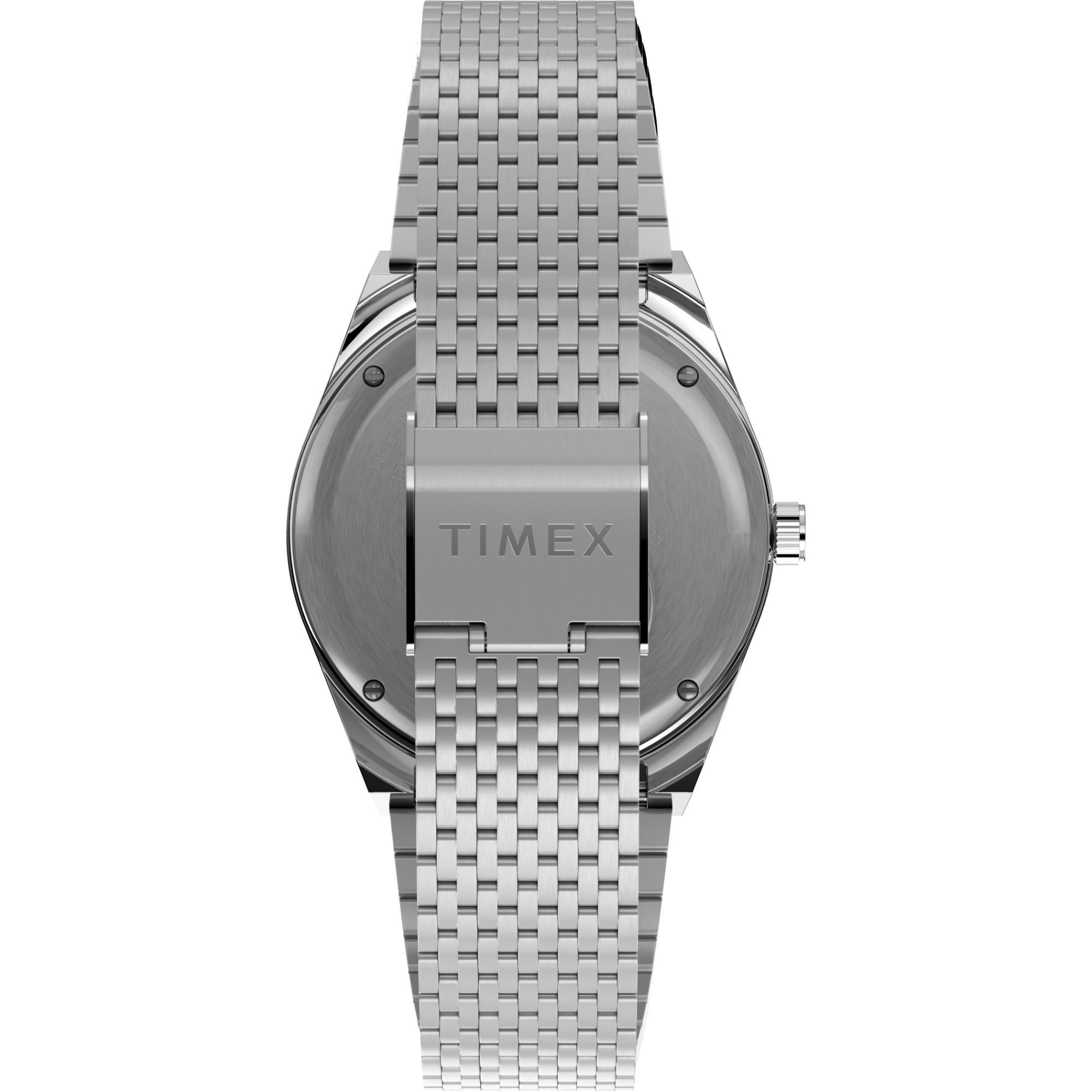 Timex Q 38mm Grünes Zifferblatt Stahl Herren Quarz Uhr TW2U95400