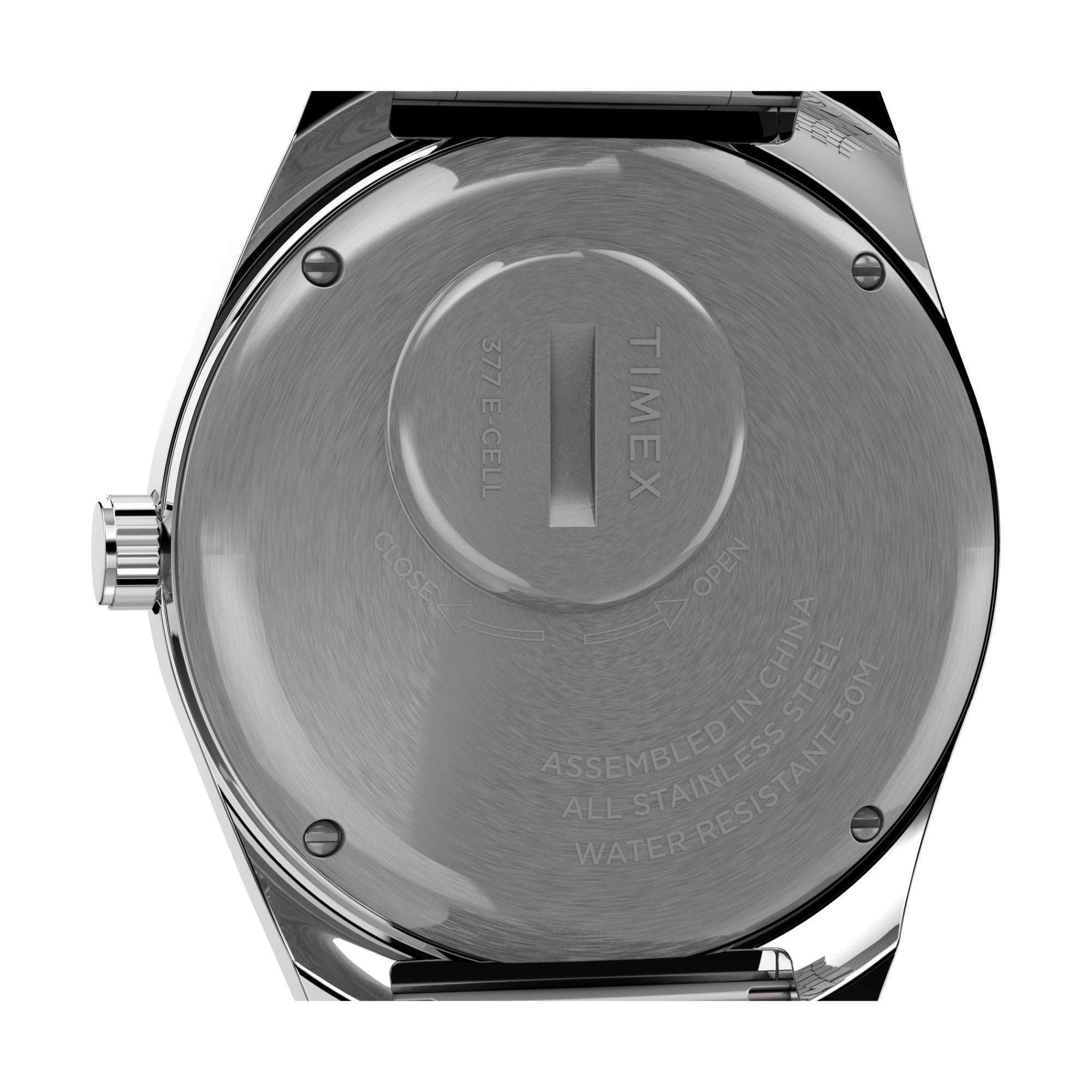 Timex Q 38mm Grünes Zifferblatt Stahl Herren Quarz Uhr TW2U95400