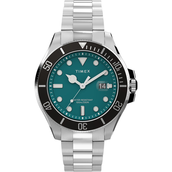 Timex Harborside Coast Green Dial Steel Strap Men's Watch TW2V91900