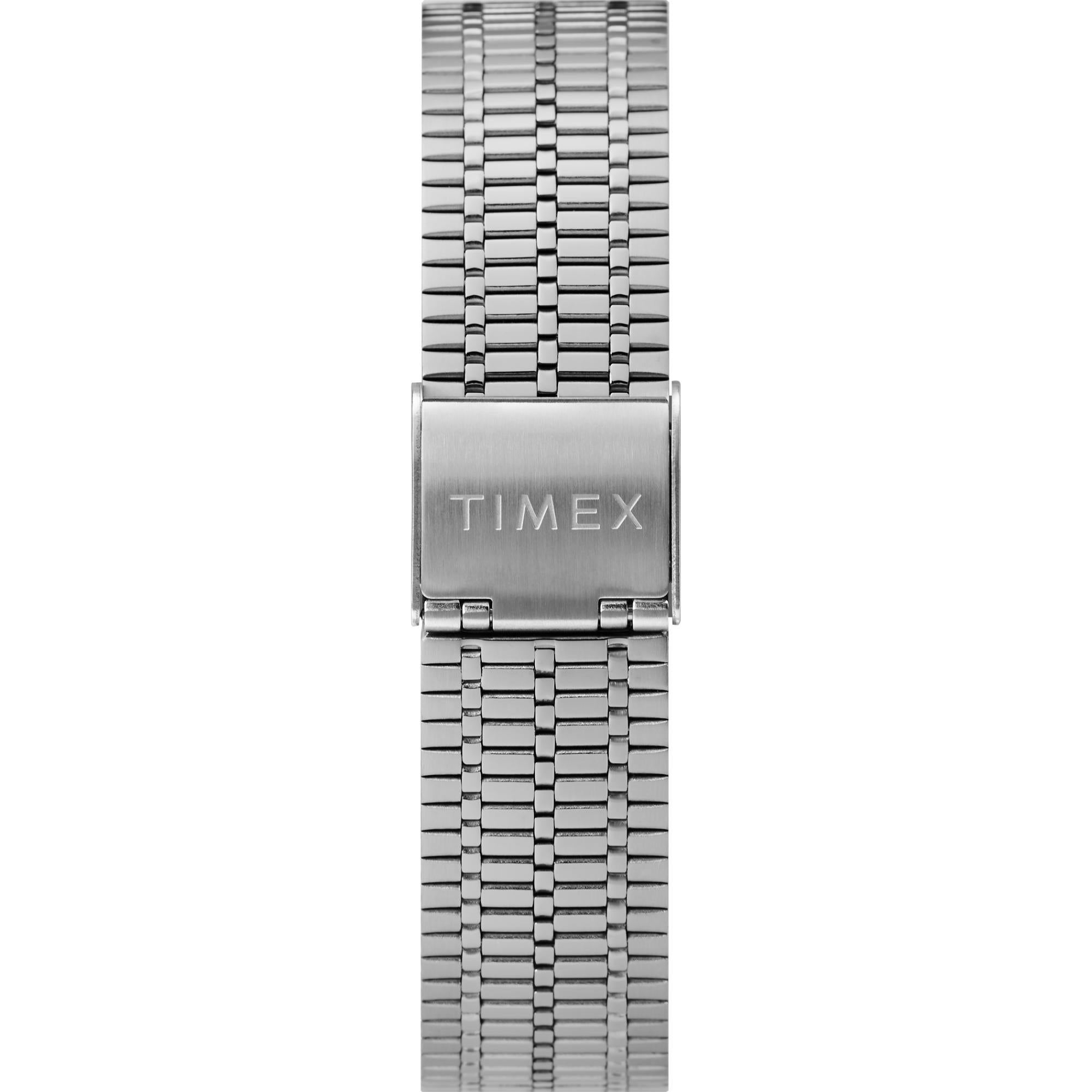 Timex Q 38mm Blue Dial Steel Mens Quartz Watch TW2T80700