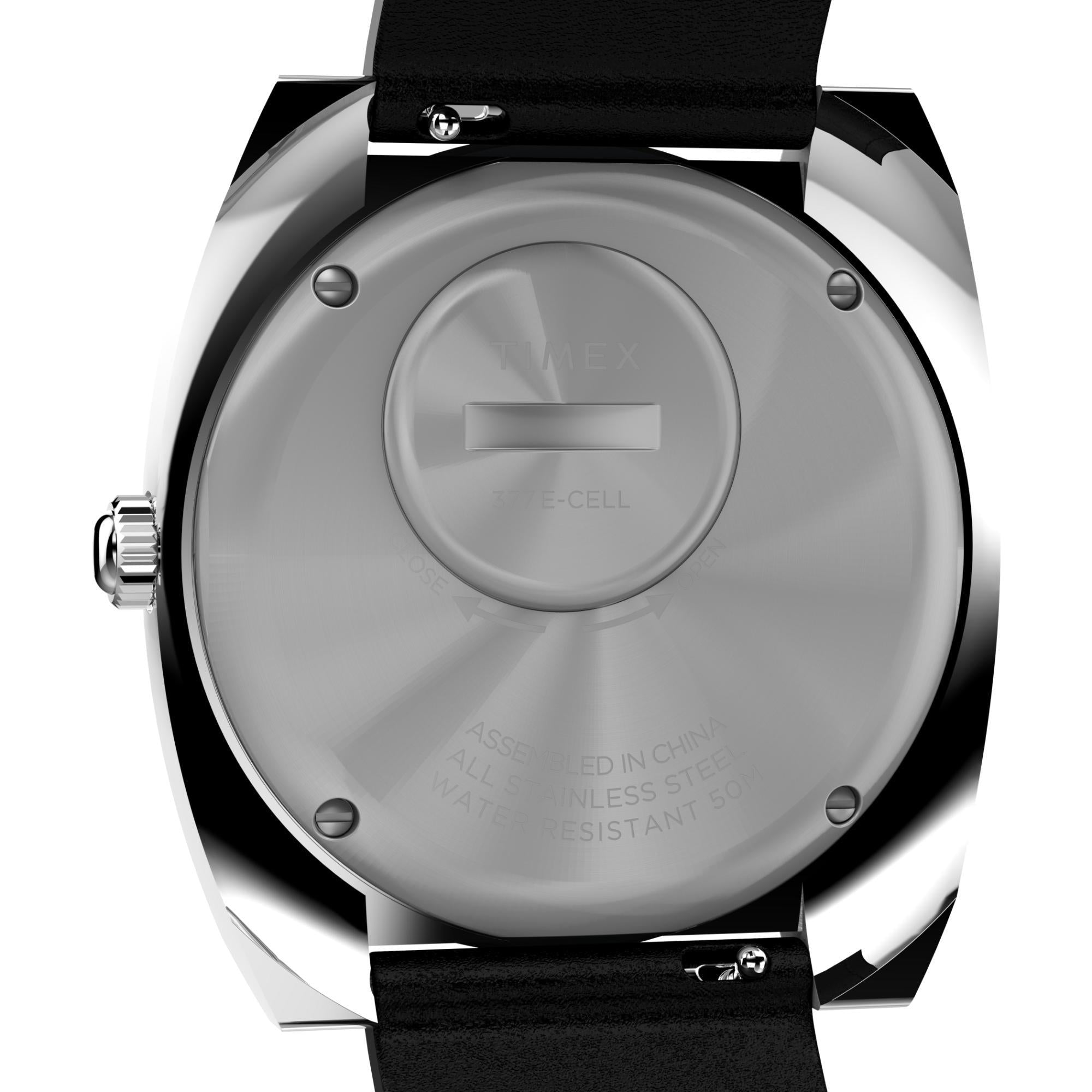 Timex Weltzeit 39mm Schwarze Zifferblatt Leder Herren Quarz Uhr TW2V69500