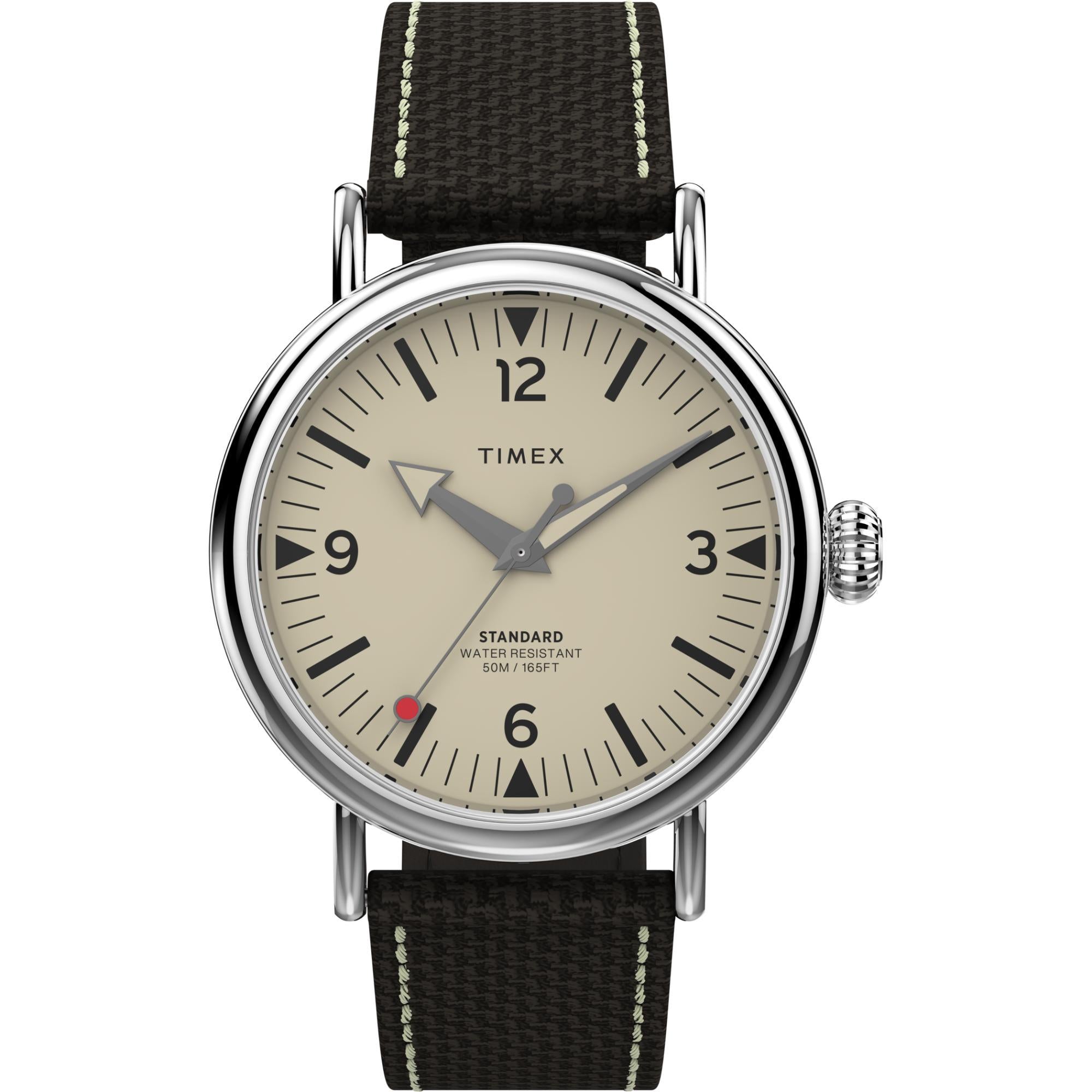 Timex Waterbury 40mm Creme Zifferblatt Stoff Herren Quarz Uhr TW2V44100