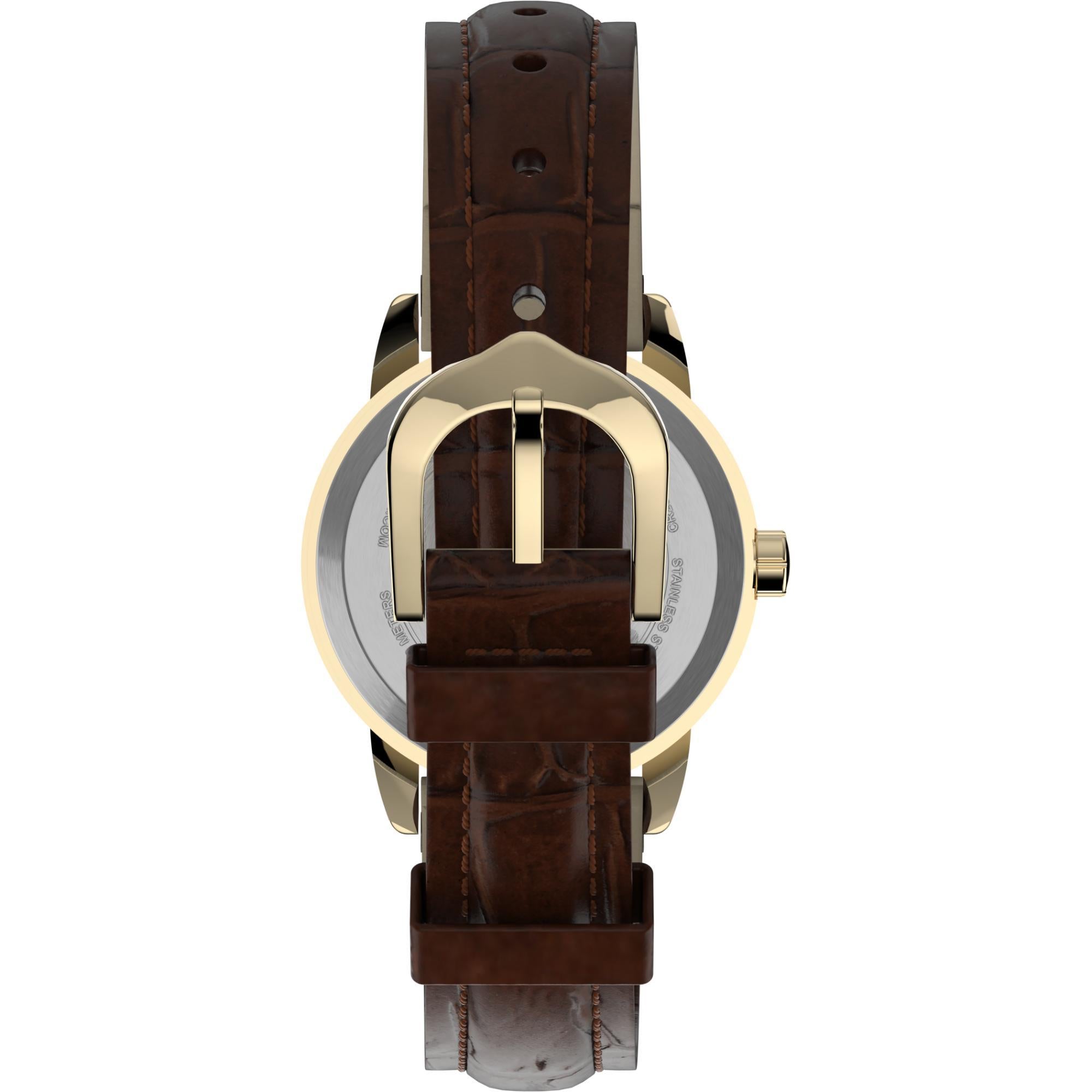 Timex Easy Reader 25mm Cream Dial Leather Ladies Quartz Watch T20071