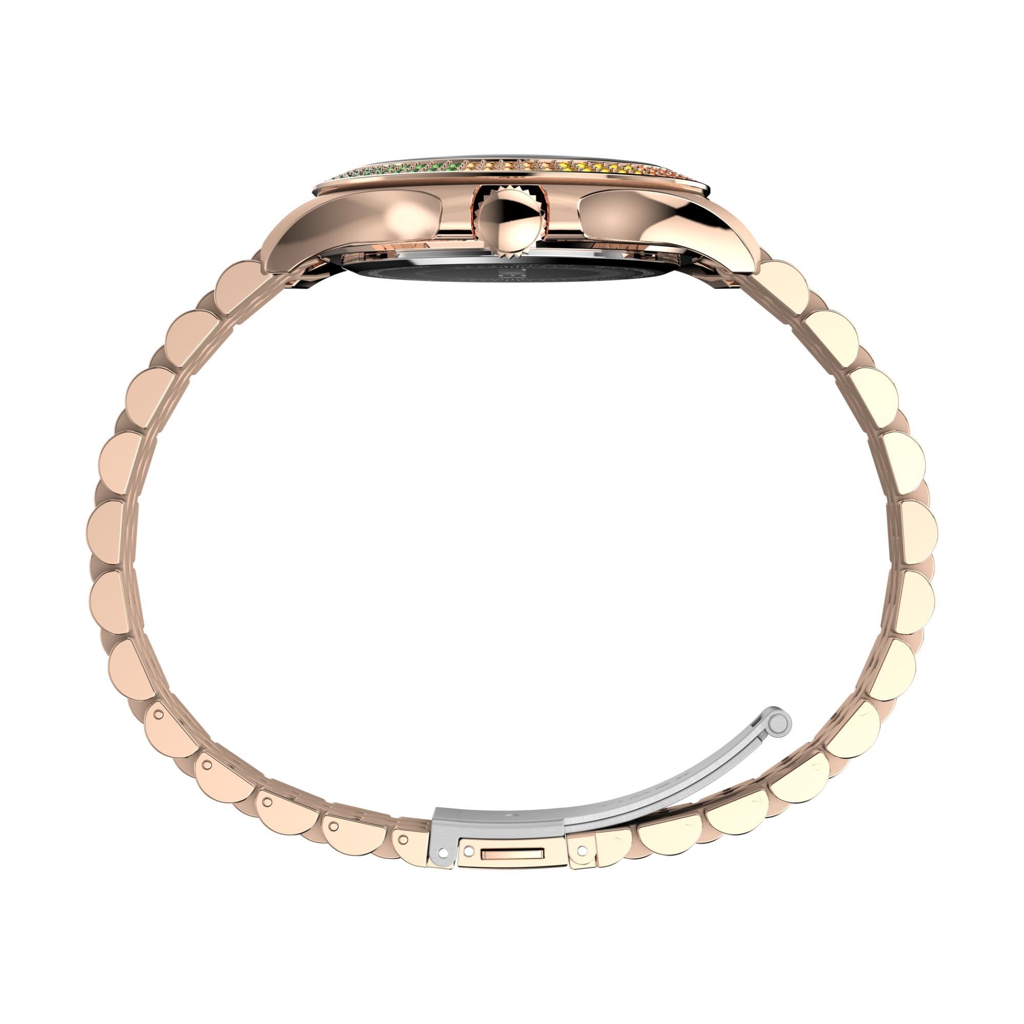 Timex Kaia 40mm Chronograph Rose Gold Dial Steel Ladies Quartz Watch TW2W34200
