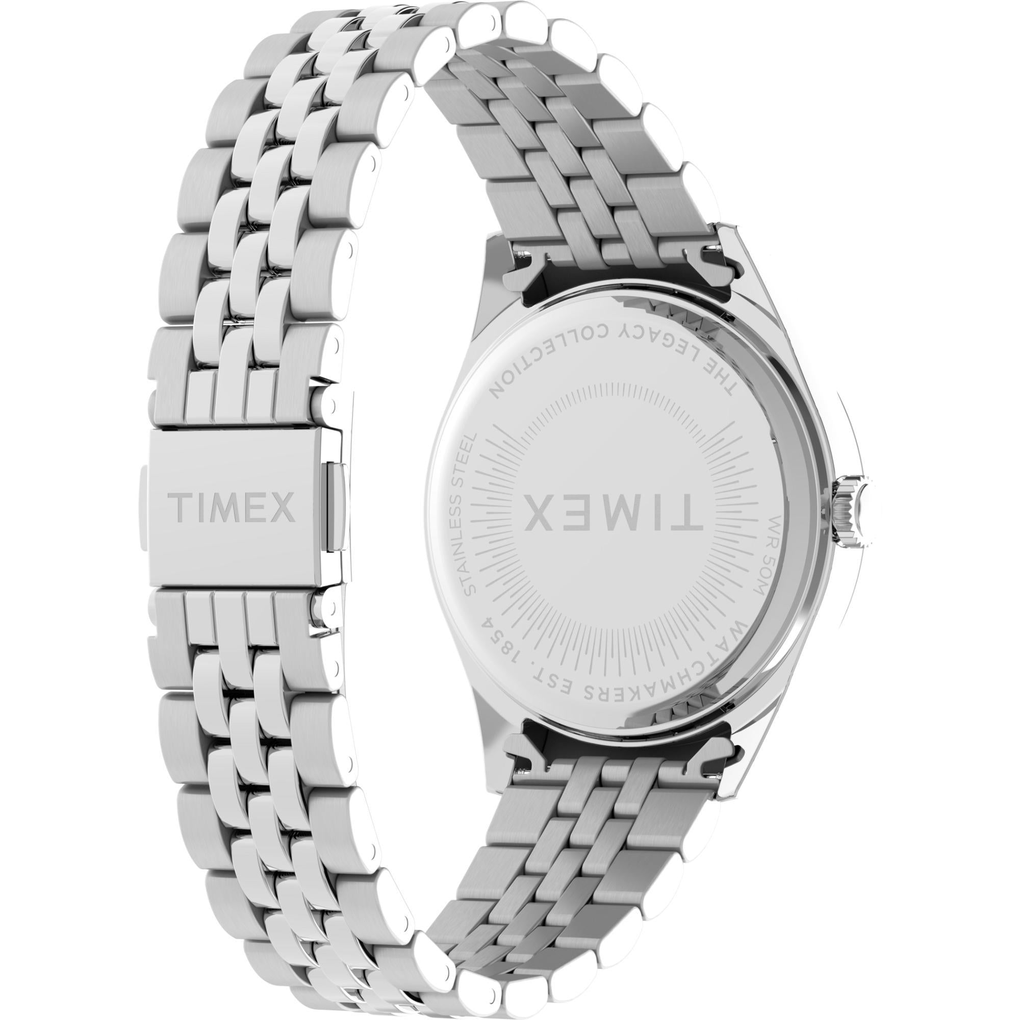 Timex Legacy 36mm Blaues Zifferblatt Stahl Damen Quarz Uhr TW2V68400