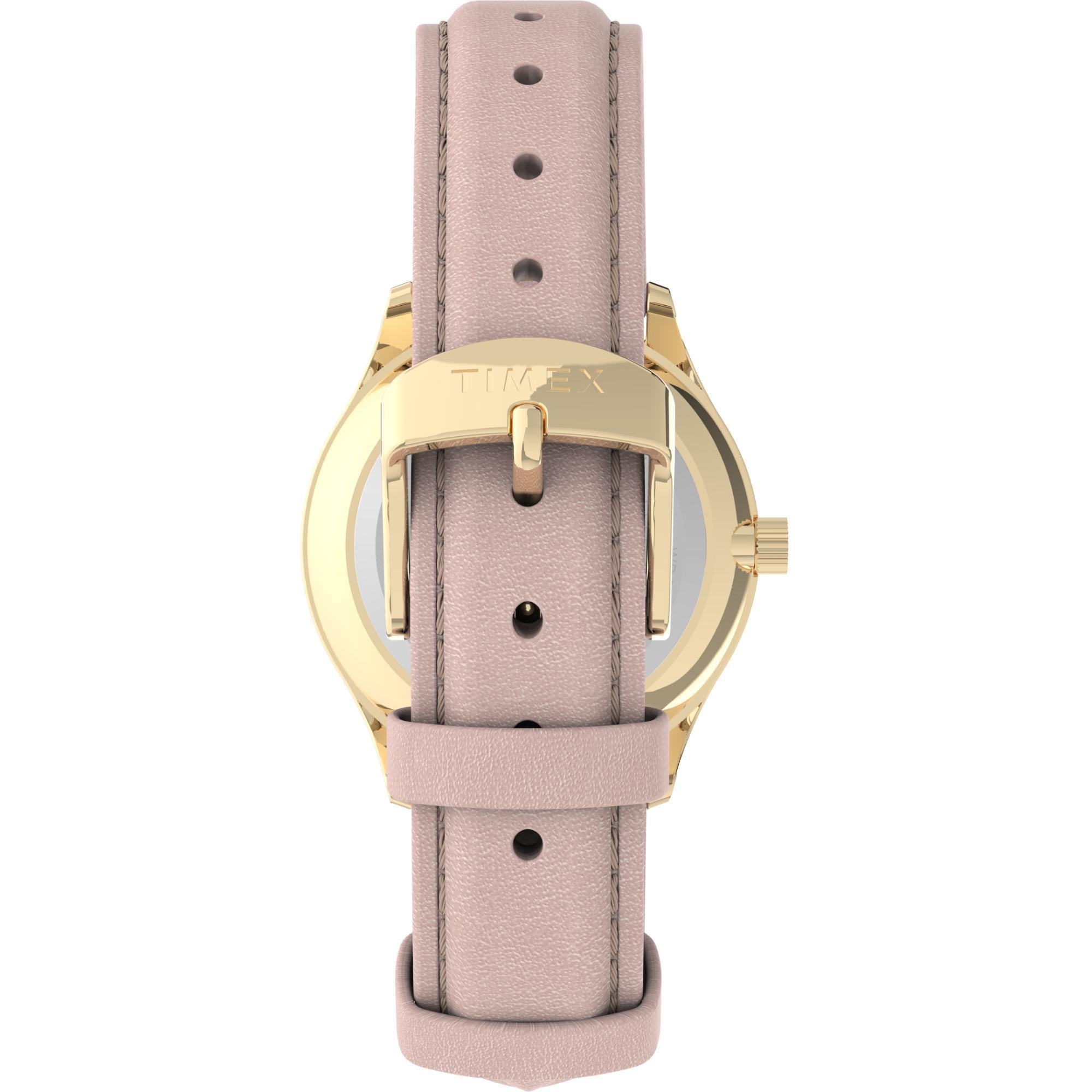 Timex  Easy Reader 32mm White Dial Leather Ladies Quartz Watch TW2V25200
