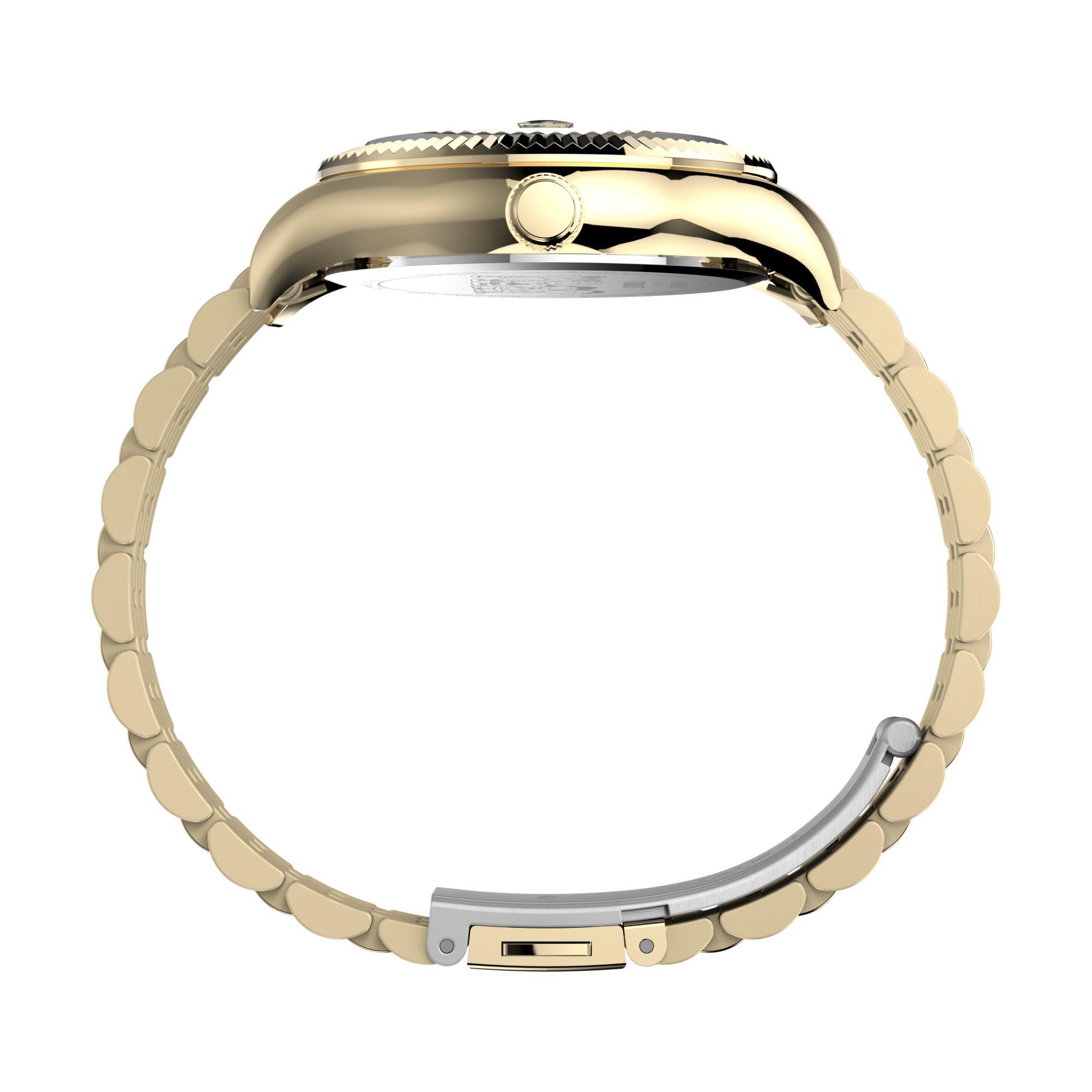 Timex Peanuts 36mm Gold Dial Steel Ladies Quartz Watch TW2V47300