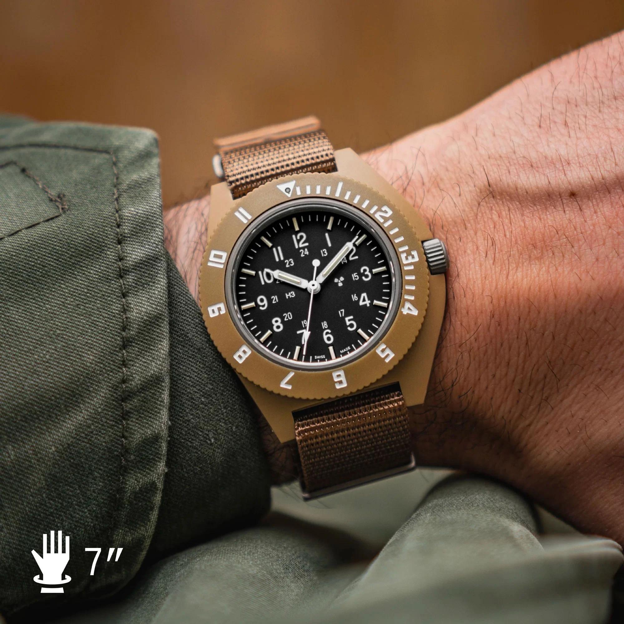 Marathon Pilot's Navigator Desert Tan Quartz Black Dial Men’s Watch WW194001DT-0002