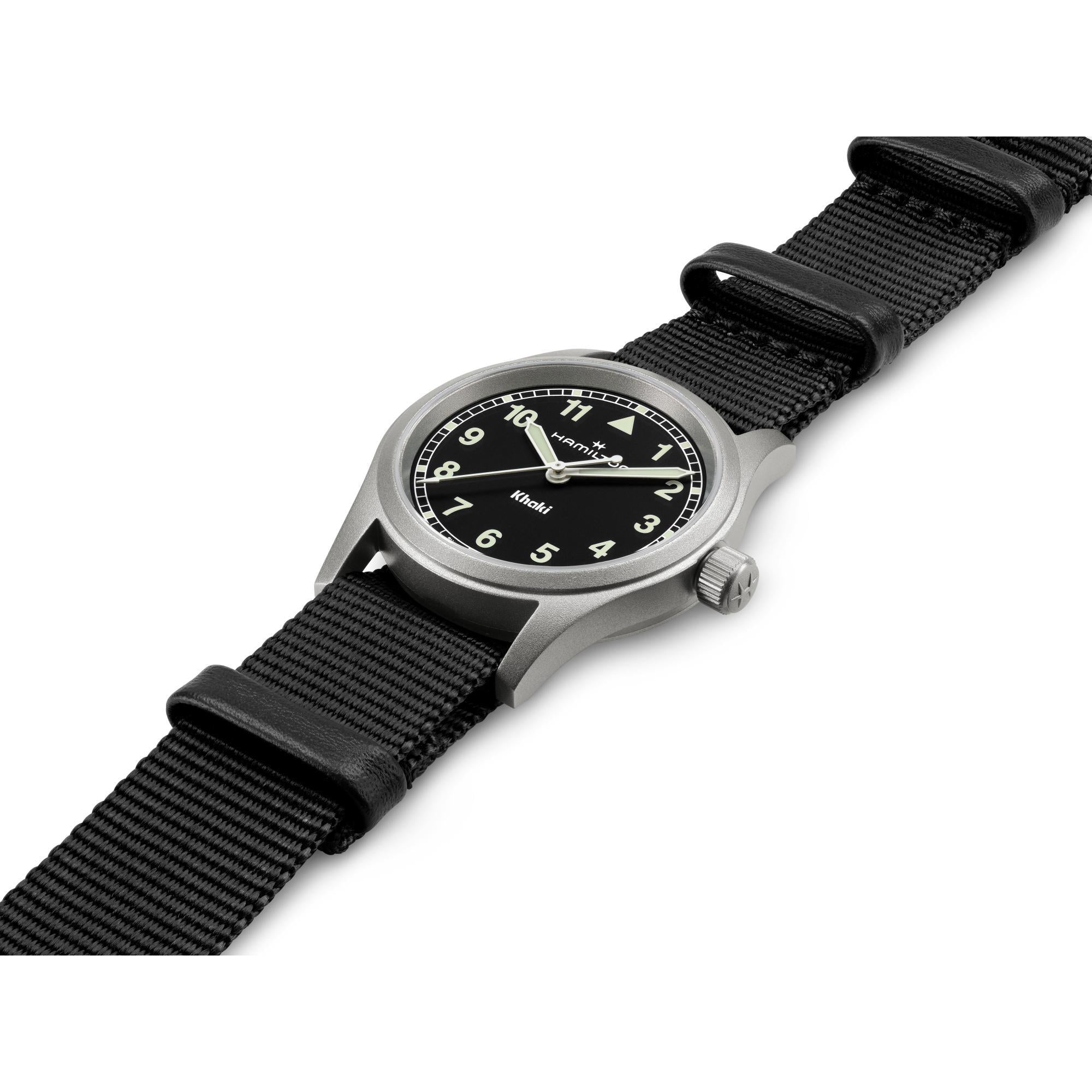 Hamilton Khaki Field H69301430 33mm stainless steel case side profile
