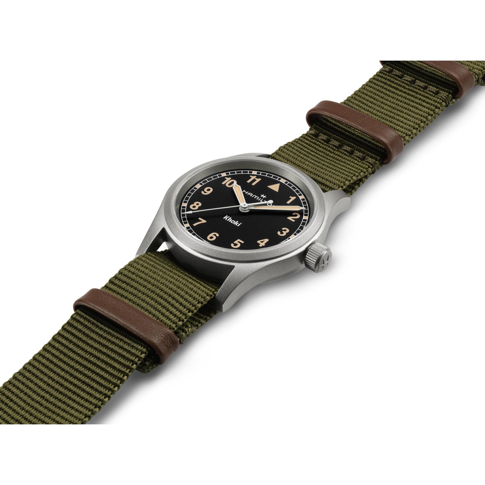 Hamilton Khaki Field H69301930 33mm stainless steel case side profile
