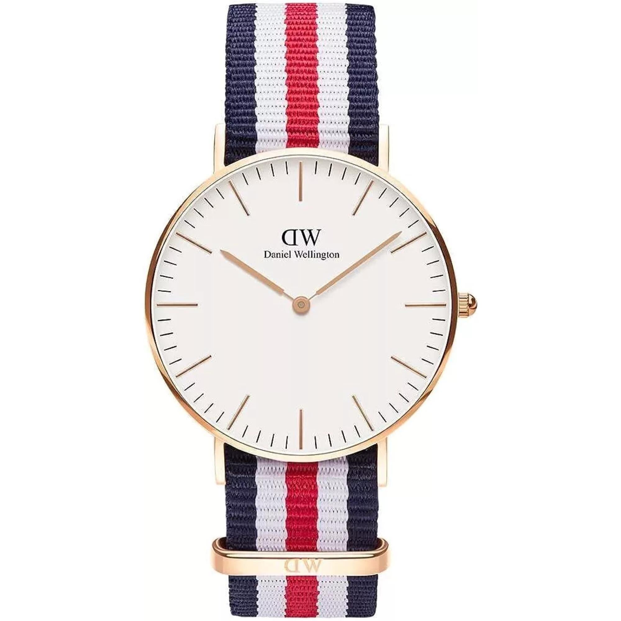 Daniel Wellington Classic 36mm White Dial Fabric Mens Quartz Watch DW00100030